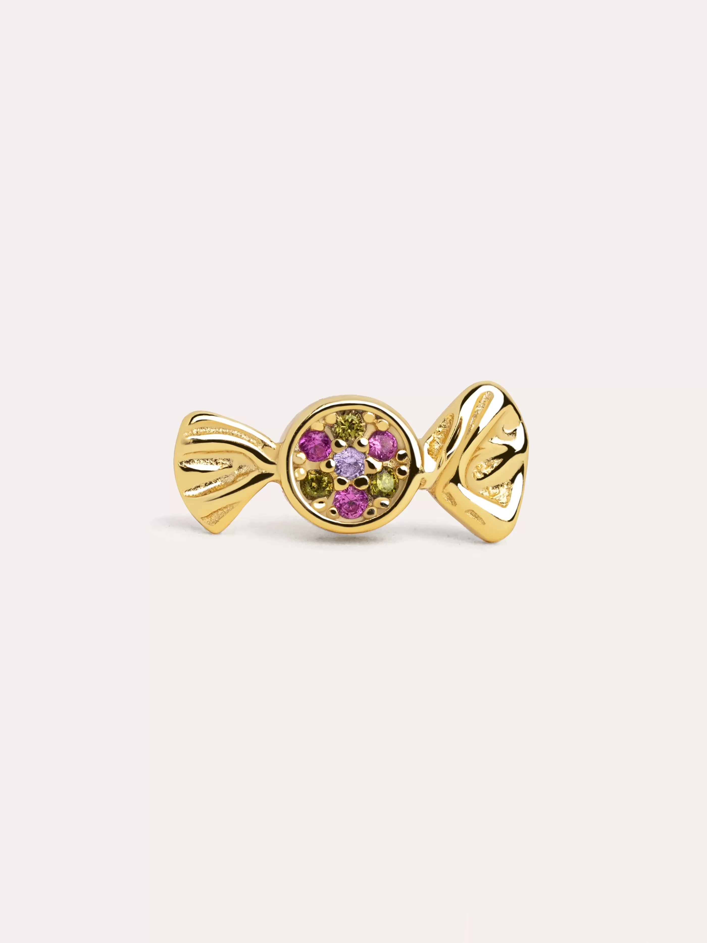 SINGULARU Pendiente Suelto Boo Candy Plata Bano Oro- Pendientes De Colores