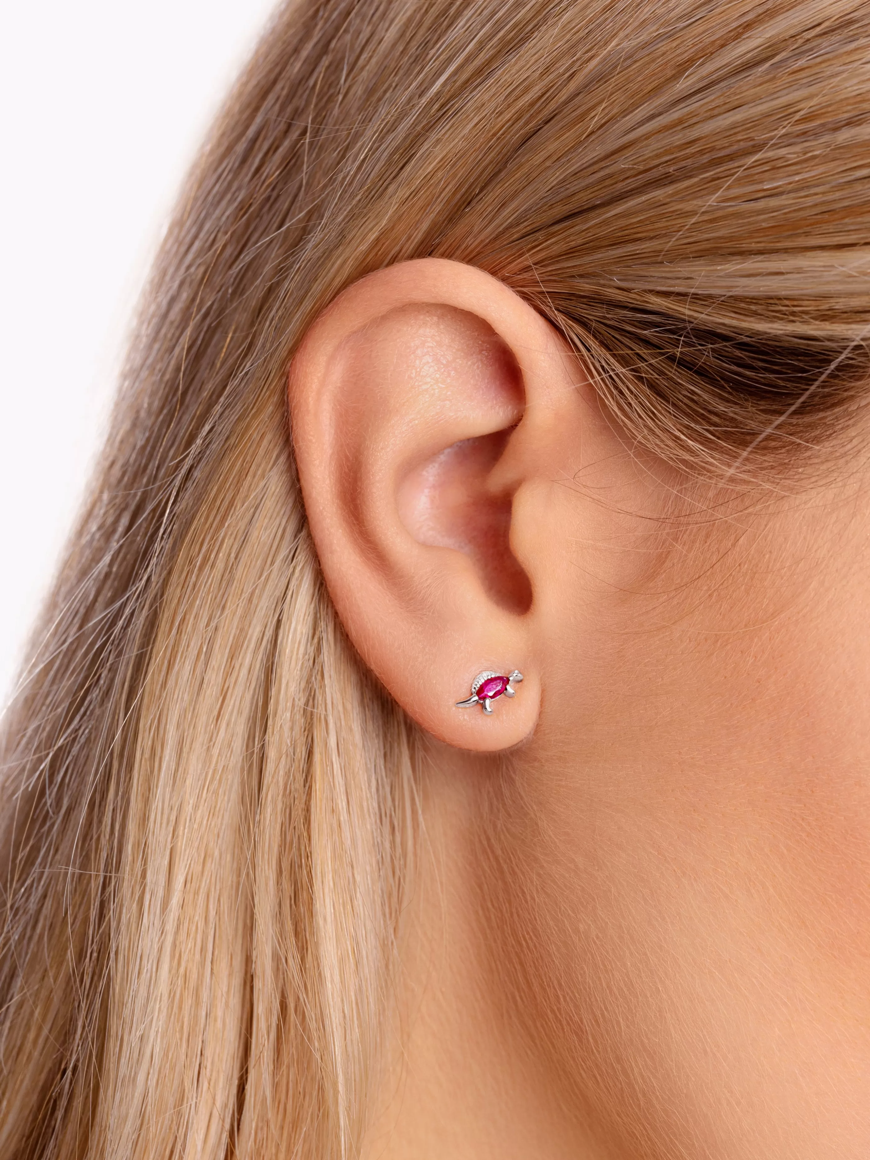 SINGULARU Pendiente Suelto Dino Spinosaurus Raspberry Plata- Pendientes Sueltos