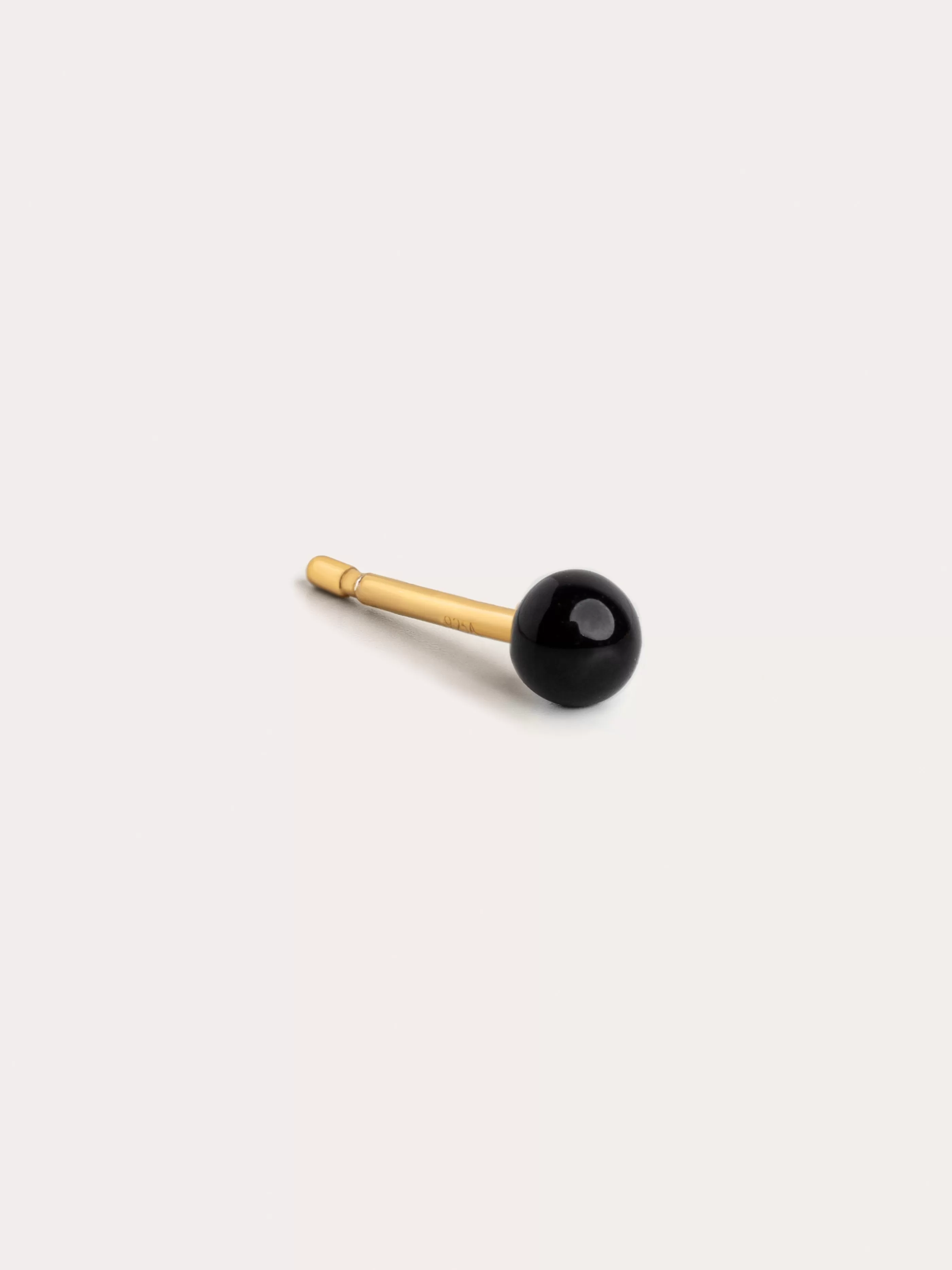SINGULARU Pendiente Suelto Dot Black Enamel Plata Bano Oro- Pendientes De Colores