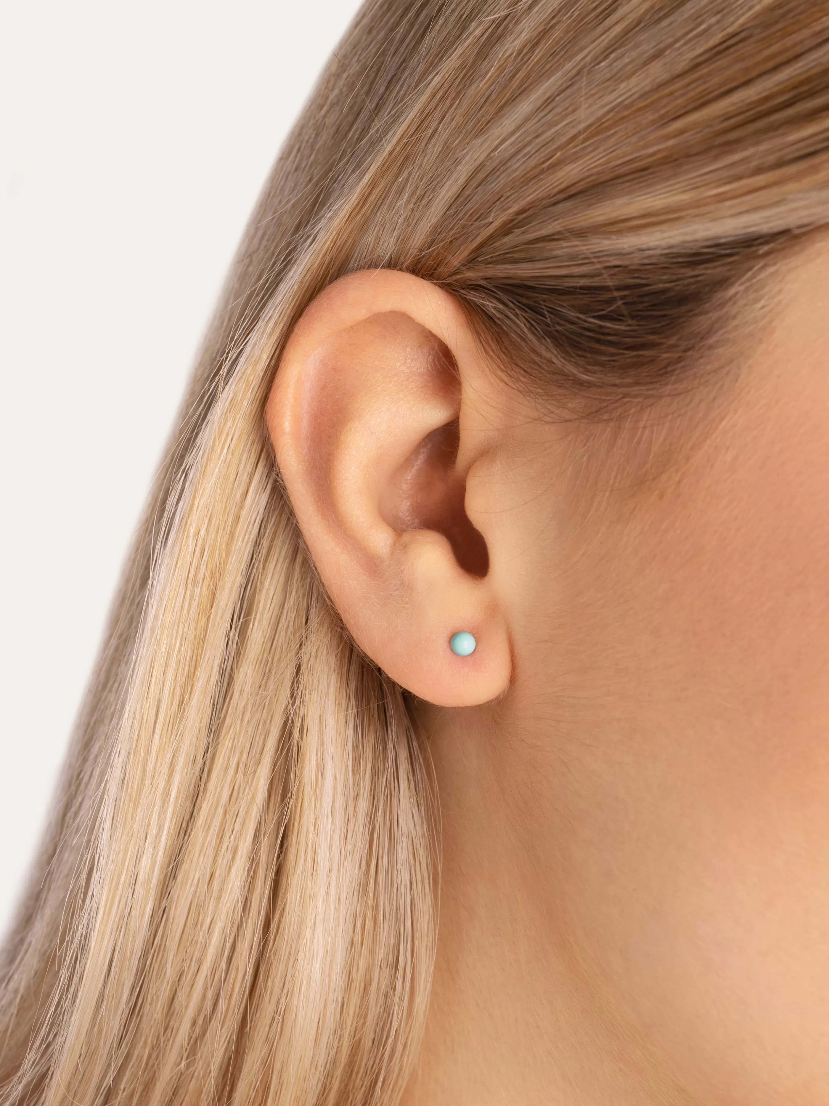 SINGULARU Pendiente Suelto Dot Sky Enamel Plata Bano Oro- Pendientes De Colores