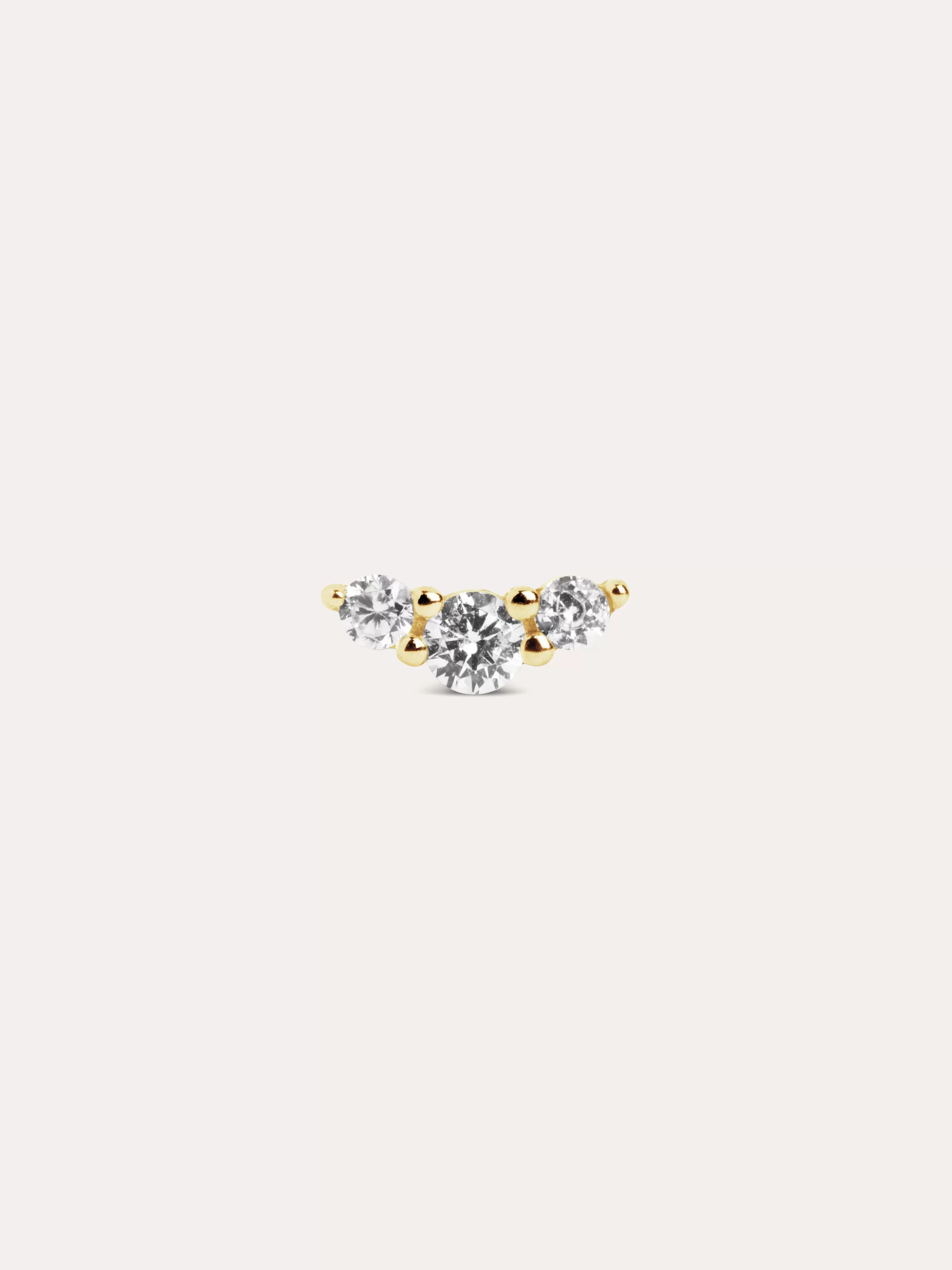 SINGULARU Pendiente Suelto Freesia Spark Plata Bano Oro- Pendientes Sueltos