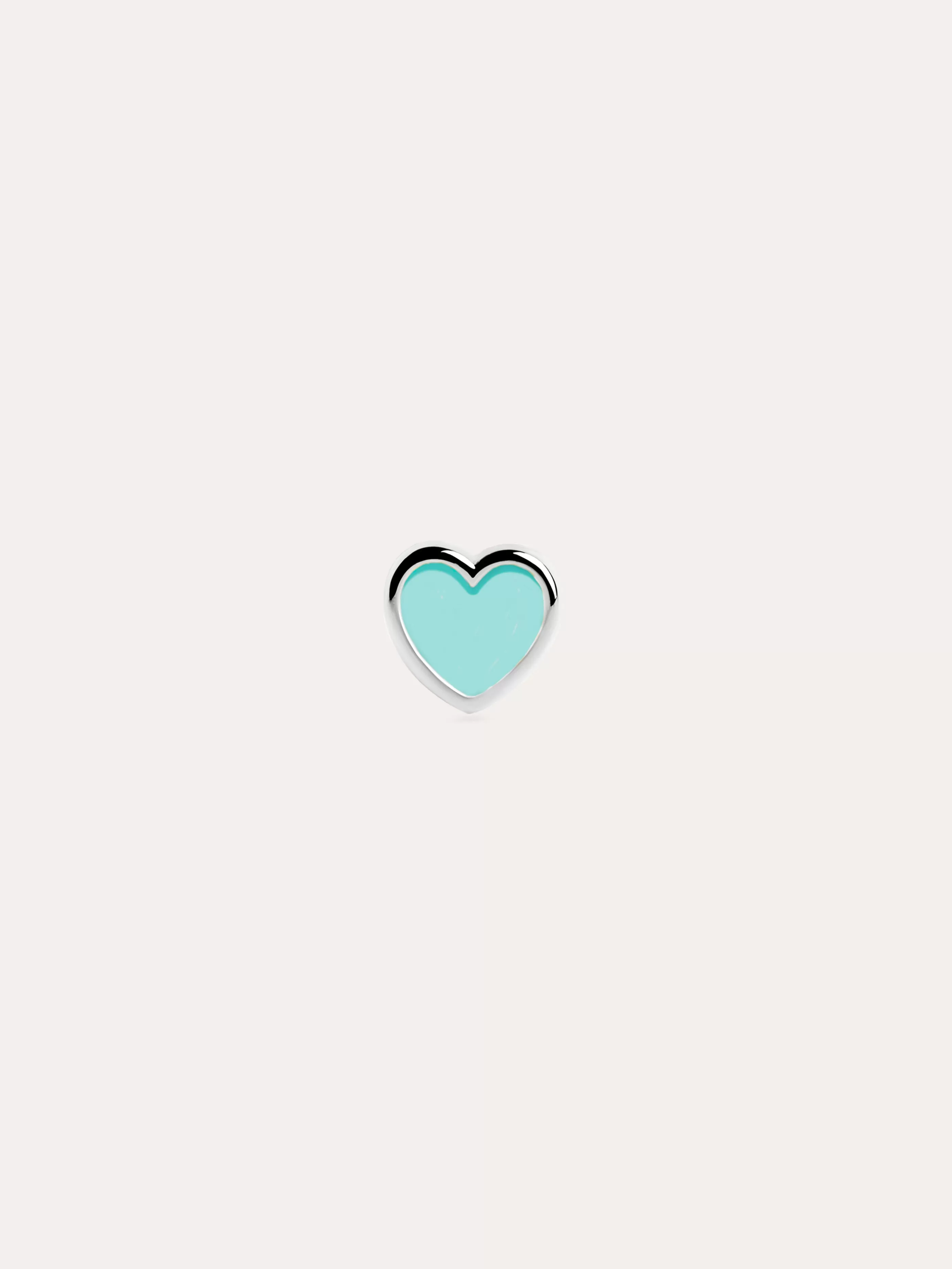 SINGULARU Pendiente Suelto Heart Sky Enamel Plata- Pendientes De Colores