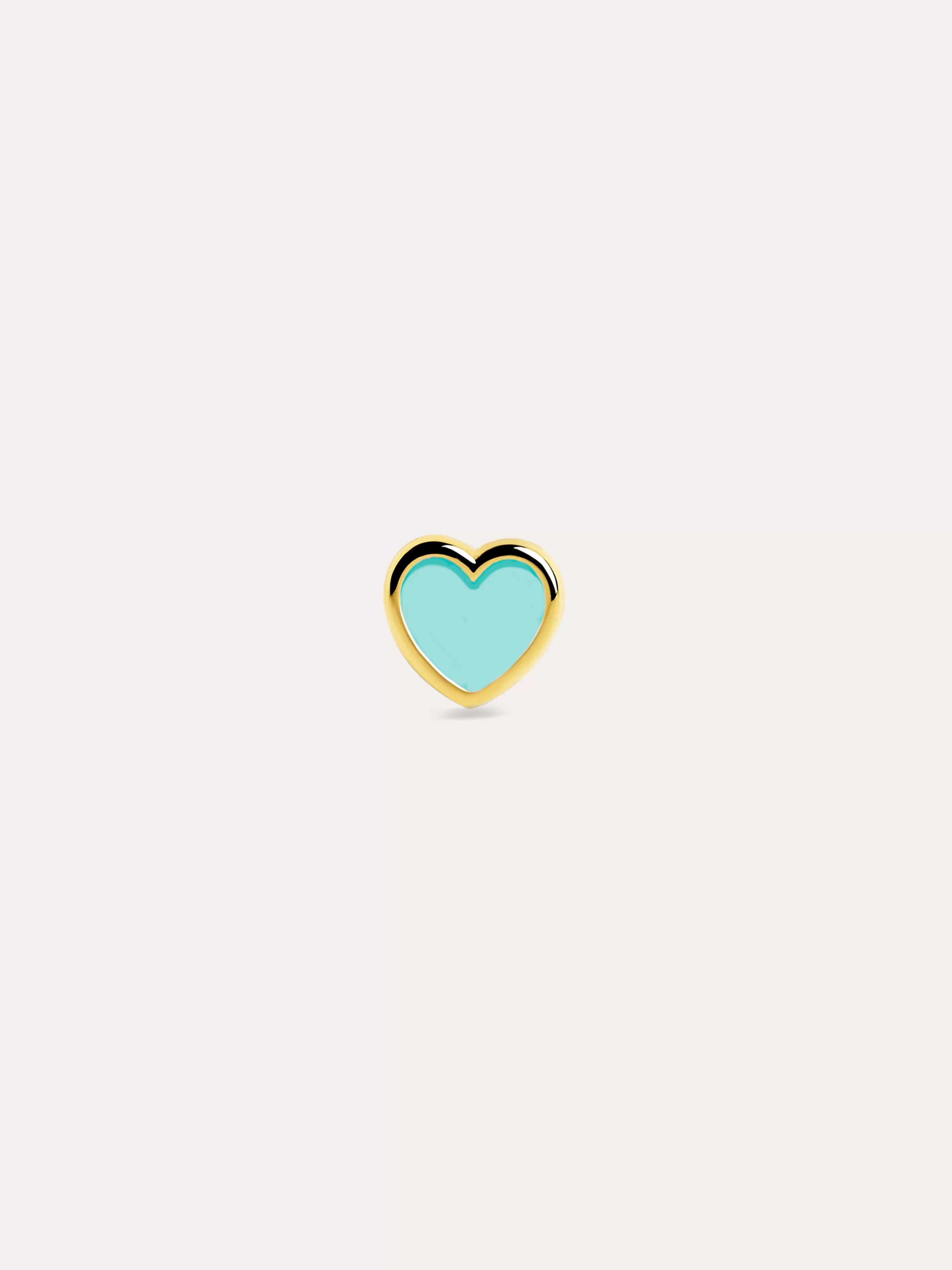 SINGULARU Pendiente Suelto Heart Sky Enamel Plata Bano Oro- Pendientes De Colores