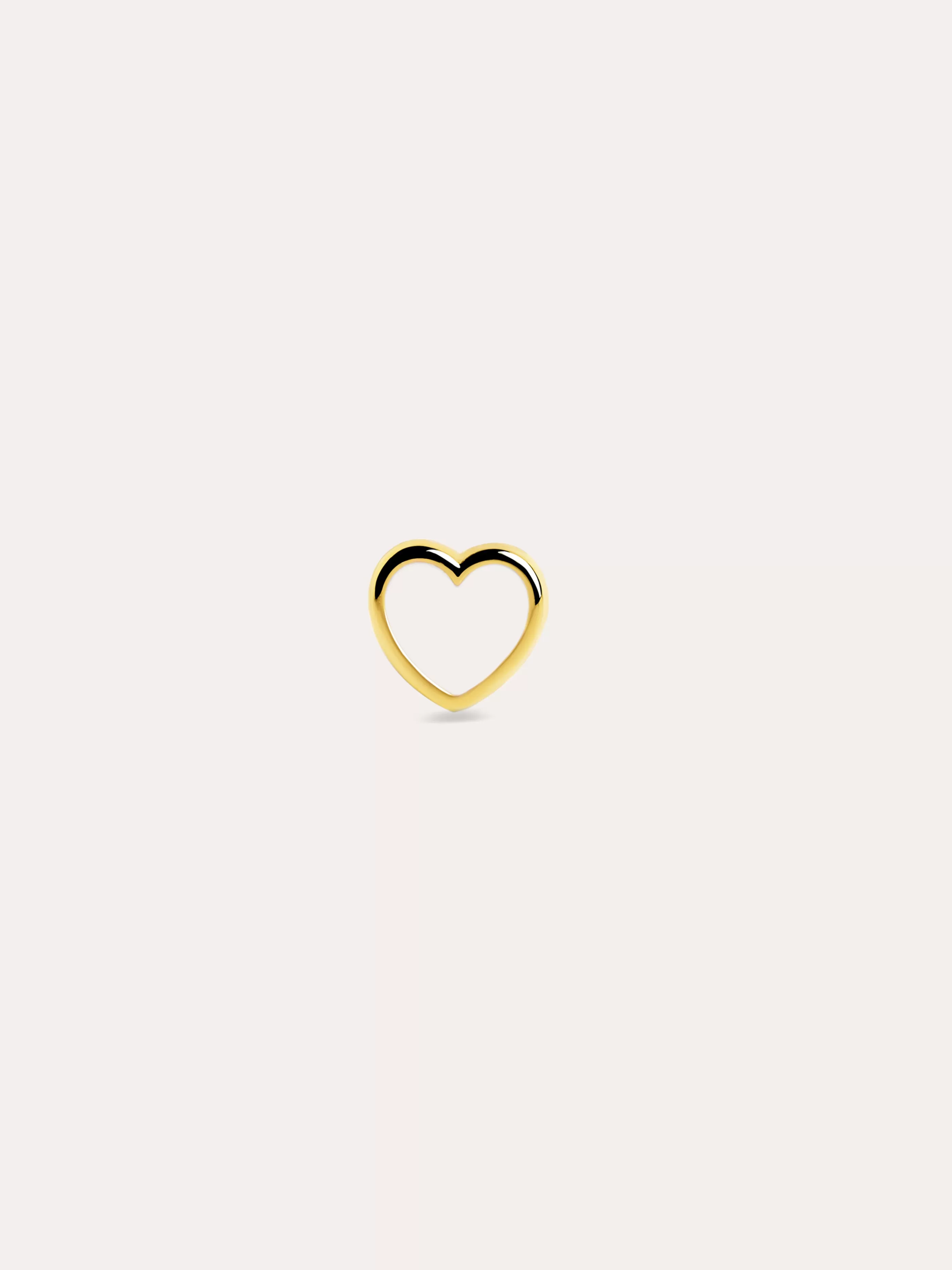 SINGULARU Pendiente Suelto Heart White Enamel Plata Bano Oro- Pendientes De Colores