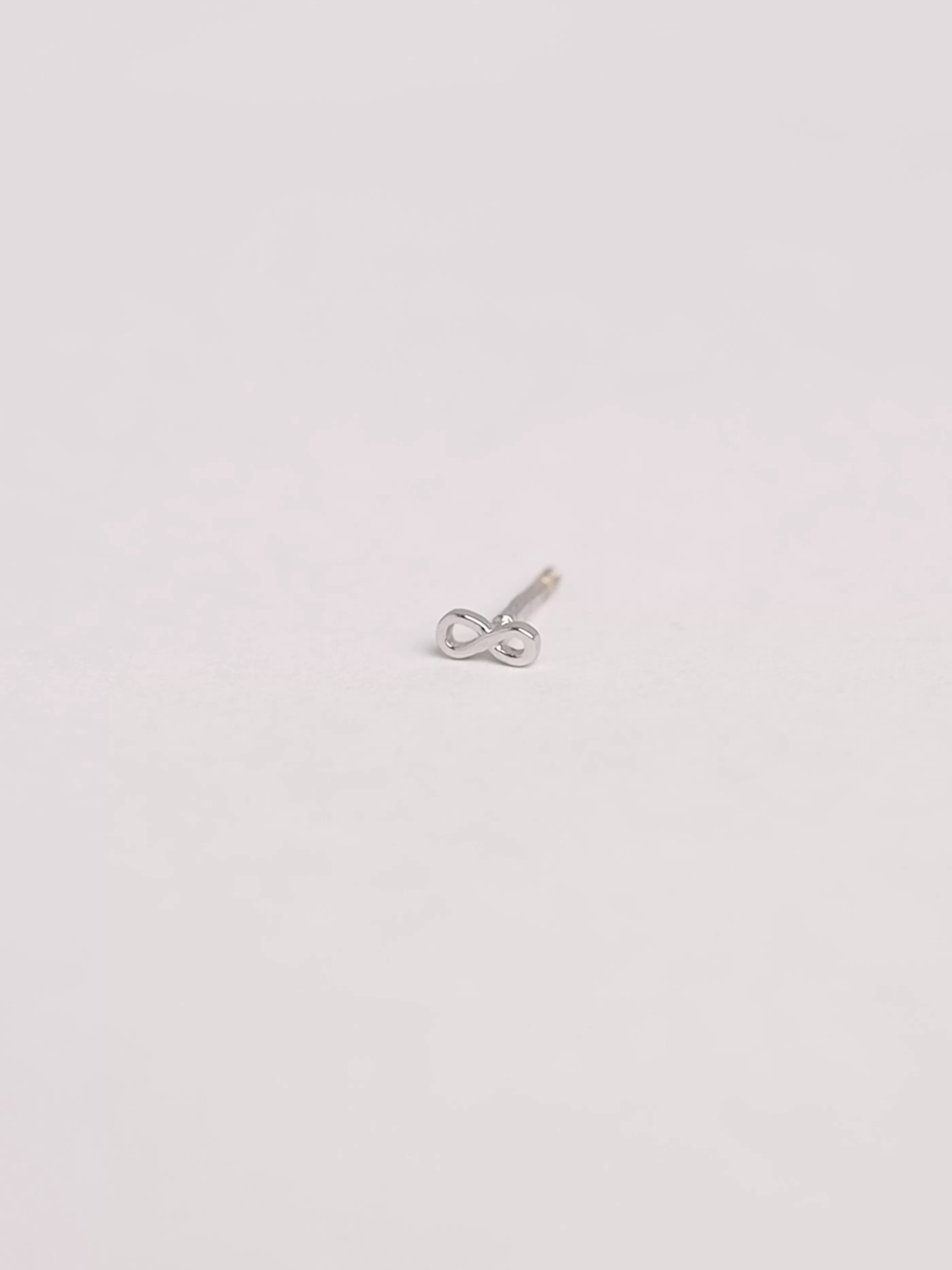 SINGULARU Pendiente Suelto Mini Infinito Plata- Pendientes Sueltos
