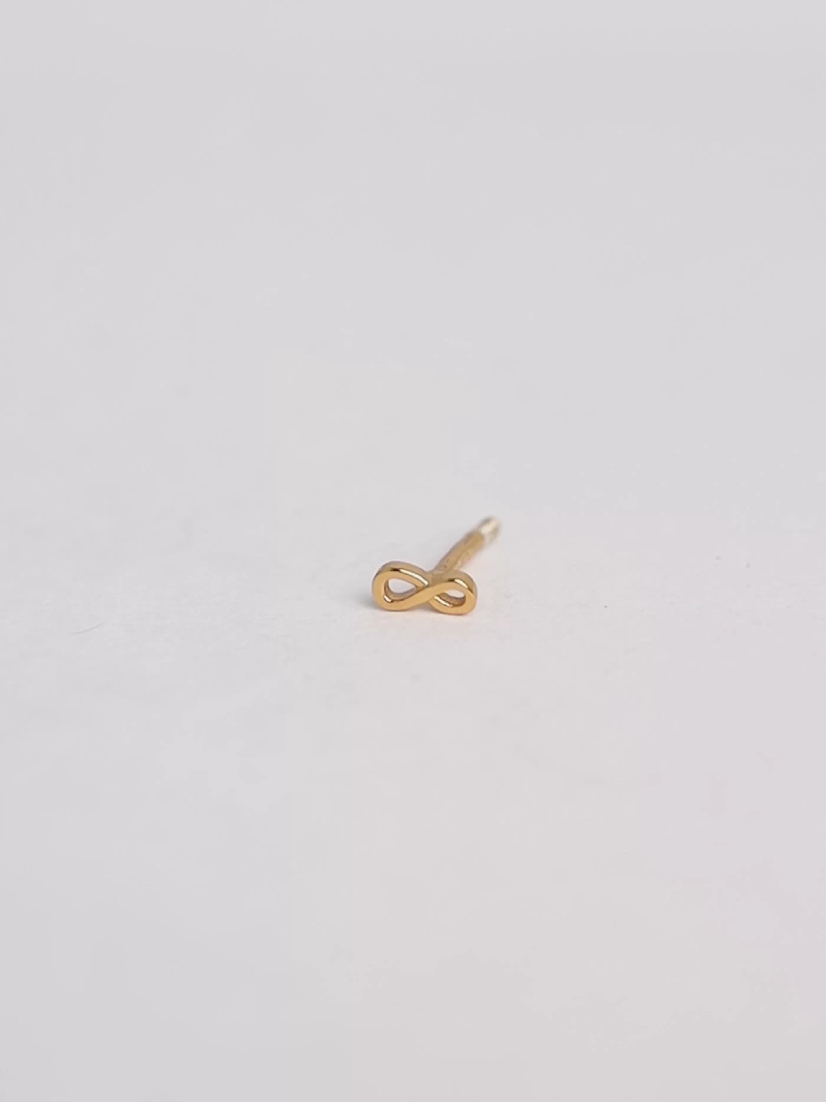 SINGULARU Pendiente Suelto Mini Infinito Plata Bano Oro- Pendientes Sueltos