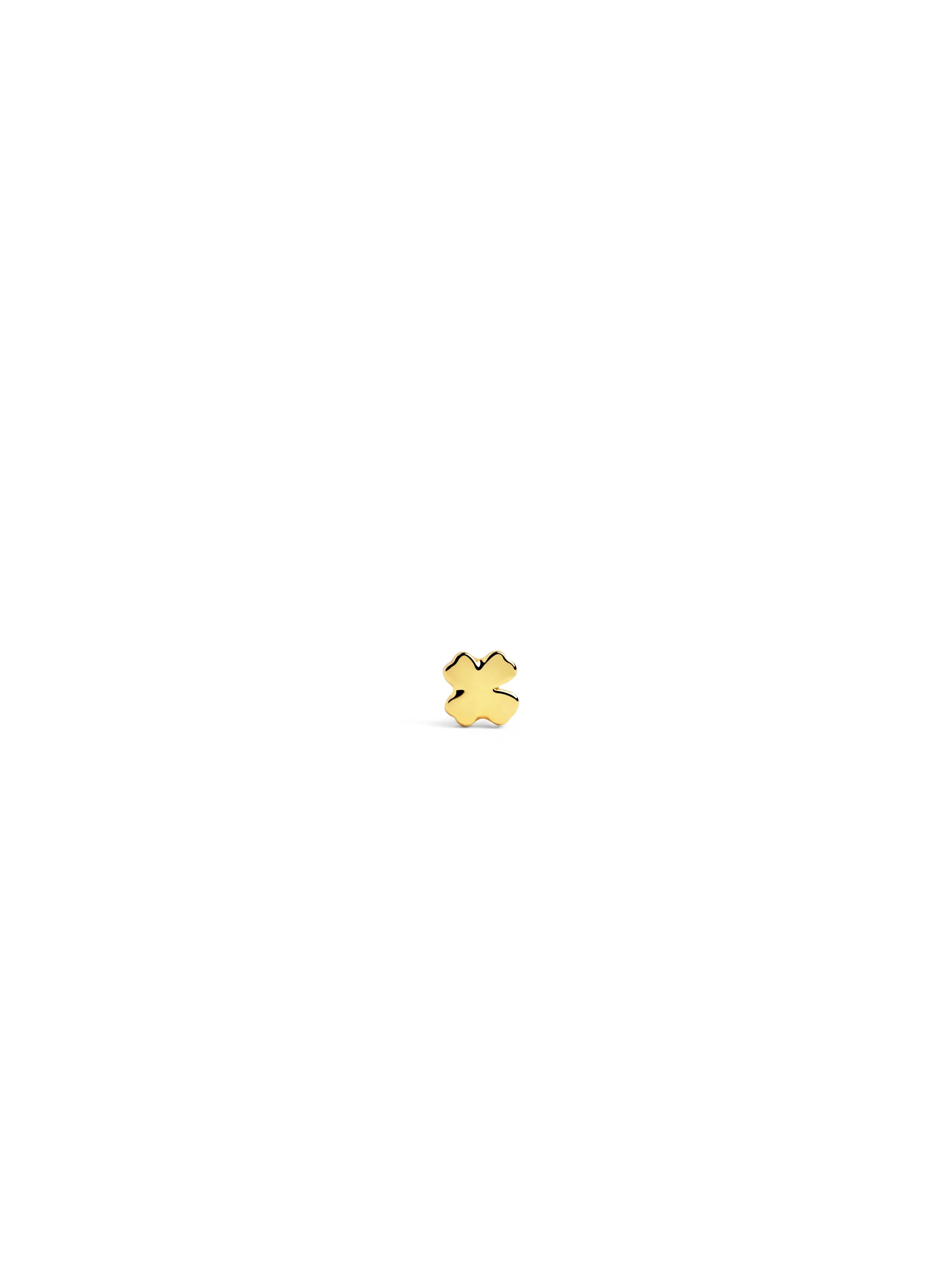 SINGULARU Pendiente Suelto Mini Lucky Plata Bano Oro- Pendientes Sueltos