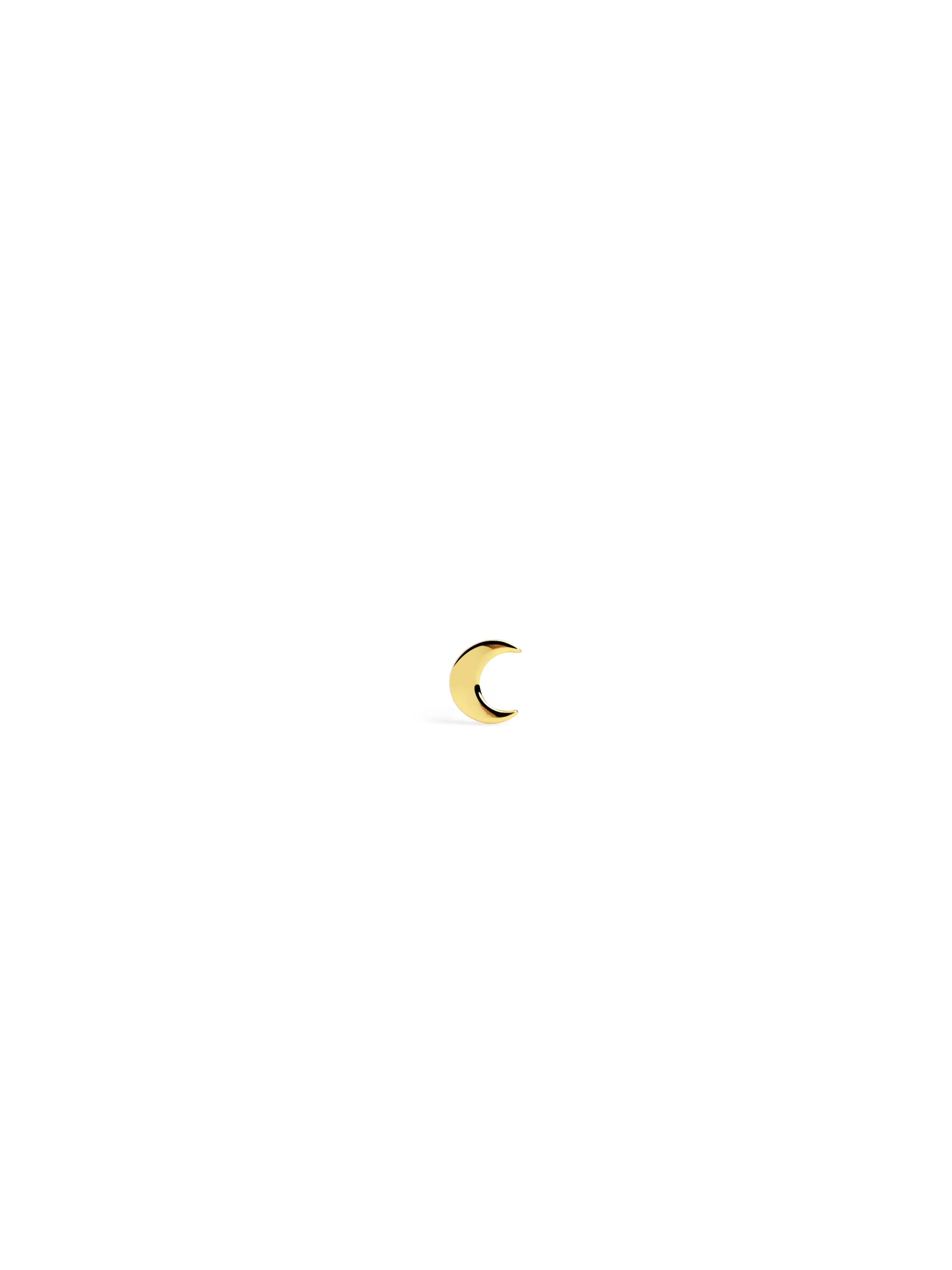 SINGULARU Pendiente Suelto Mini Moon Plata Bano Oro- Pendientes Sueltos