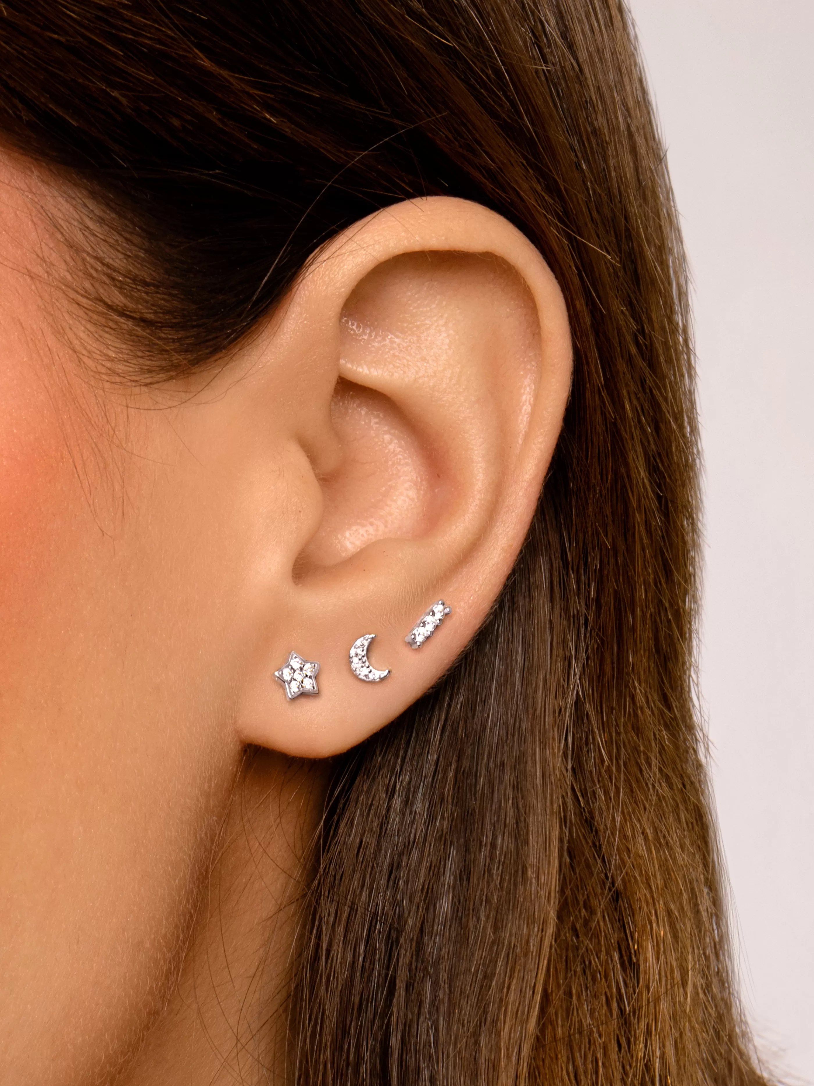 SINGULARU Pendiente Suelto Mini Star Spark Plata- Pendientes Sueltos
