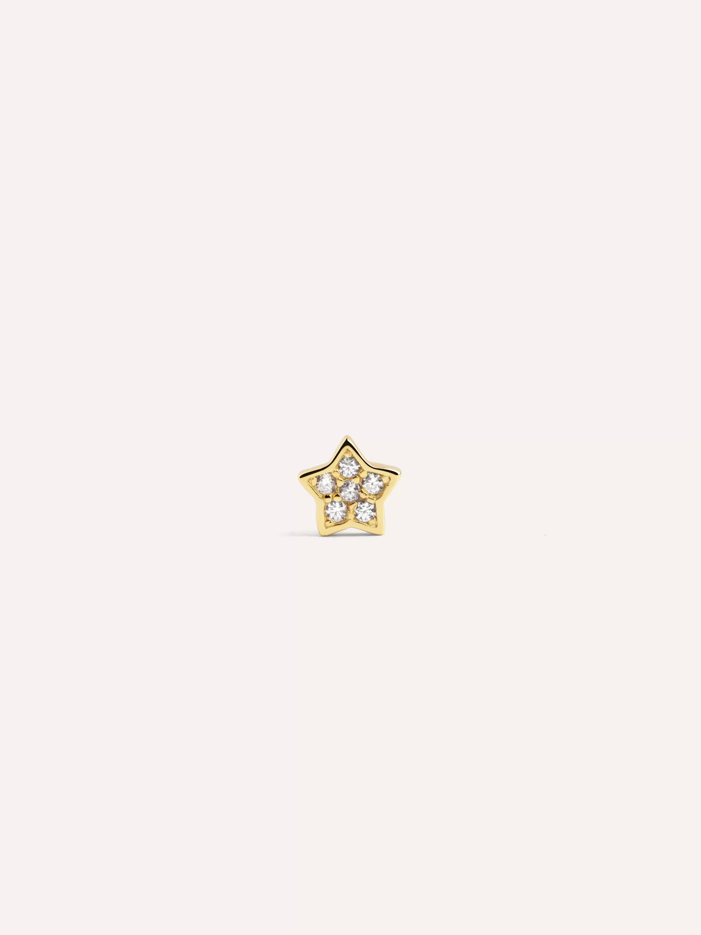 SINGULARU Pendiente Suelto Mini Star Spark Plata Bano Oro- Pendientes Sueltos