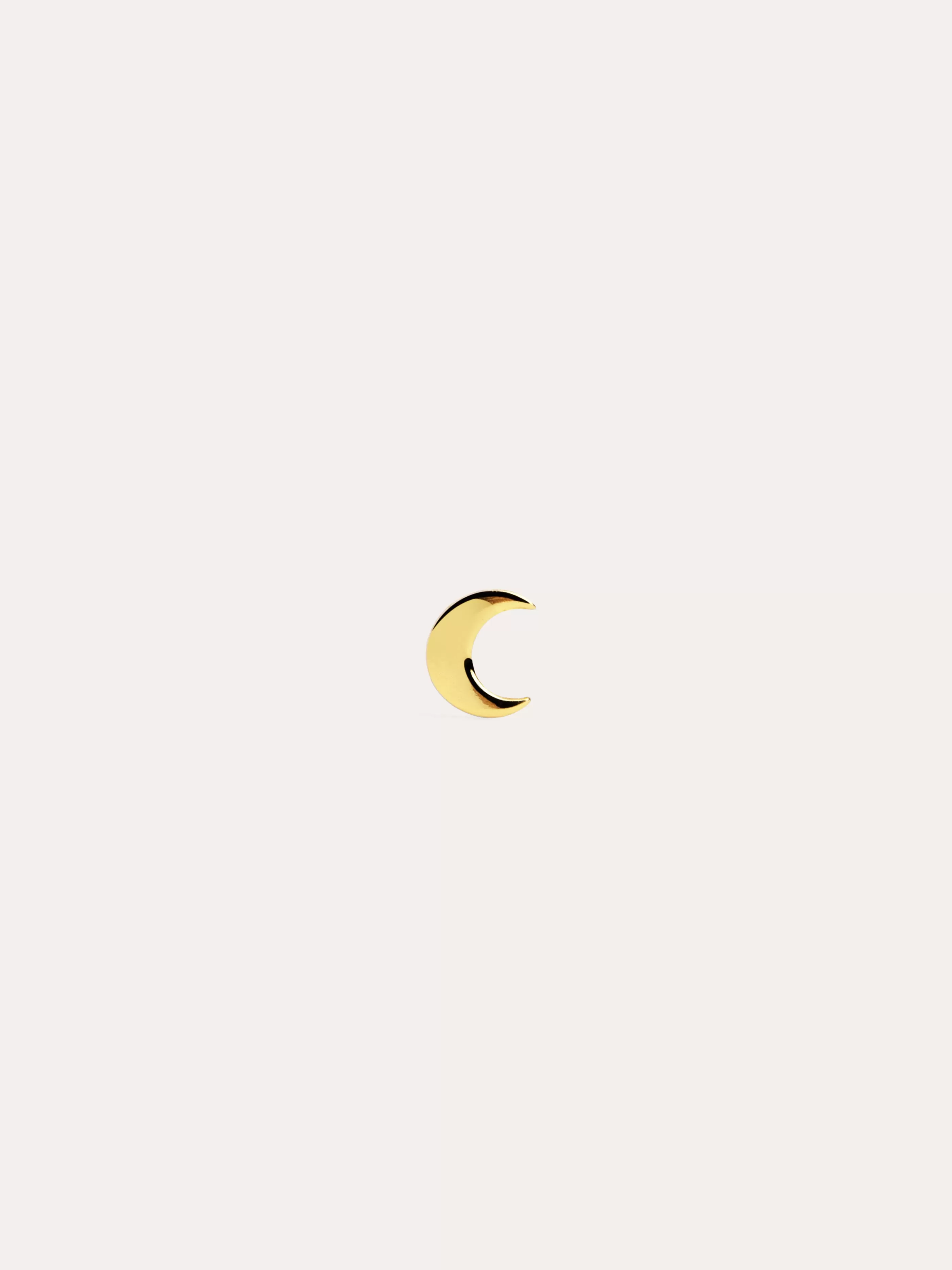SINGULARU Pendiente Suelto Moon Plata Bano Oro- Pendientes Sueltos