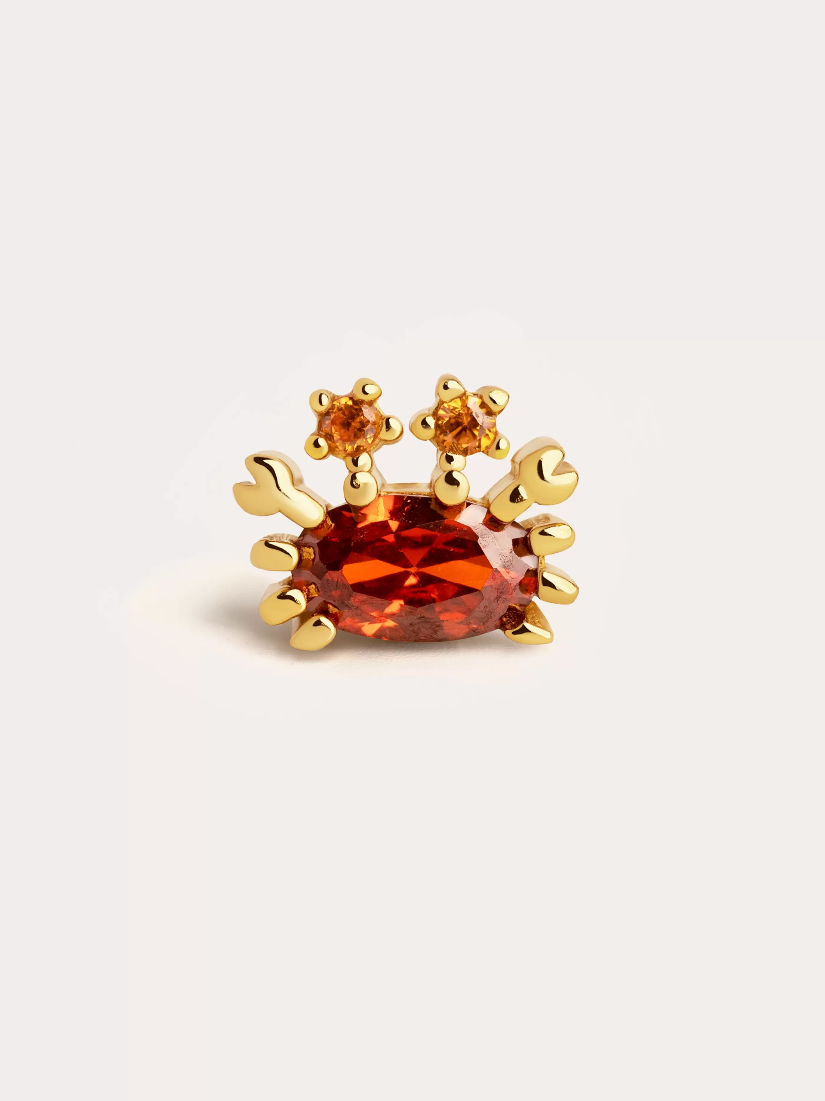 SINGULARU Pendiente Suelto Sea Crabby Plata Bano Oro- Pendientes Sueltos