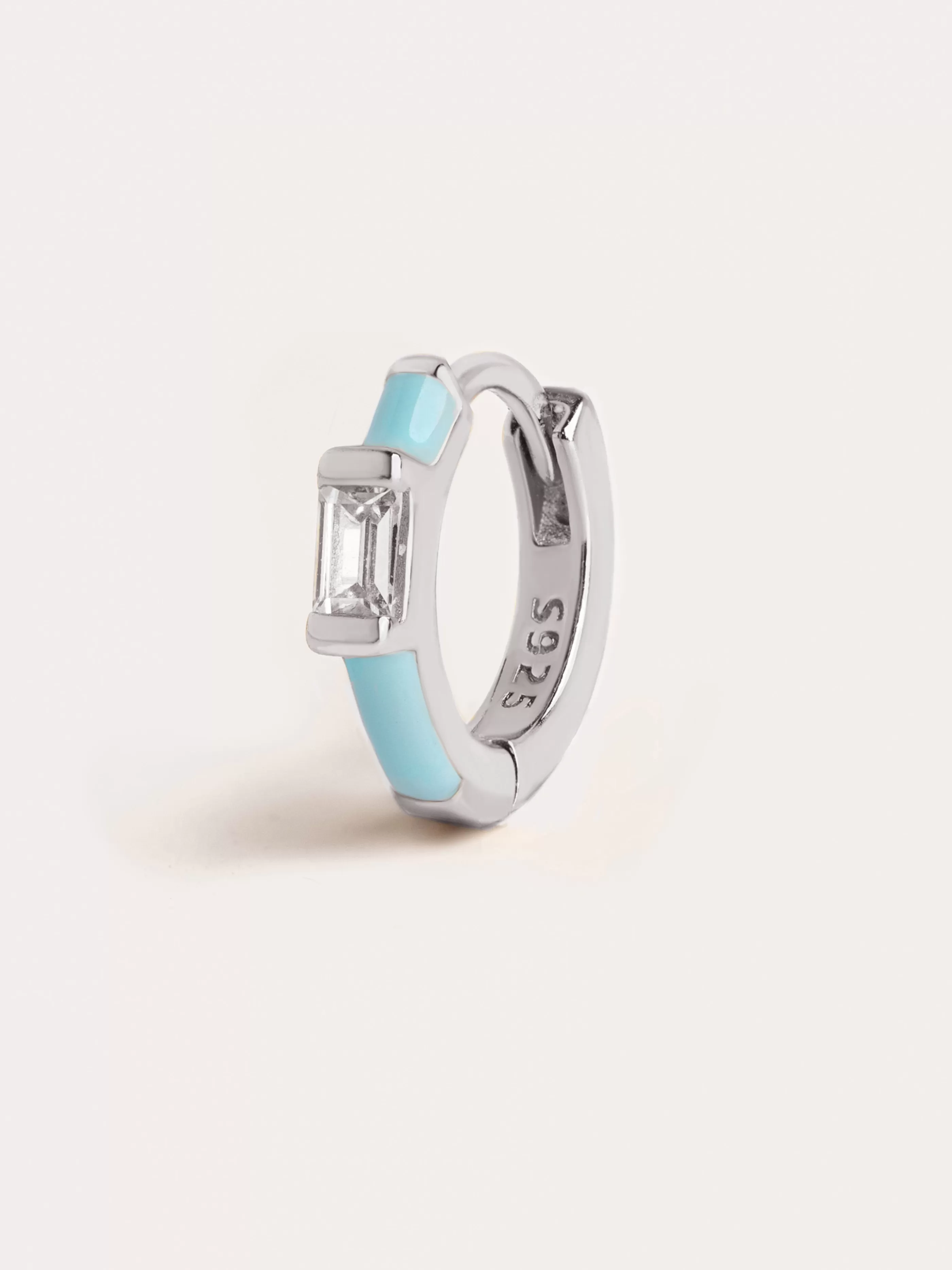 SINGULARU Pendiente Suelto Sia Sky Enamel Plata- Pendientes De Colores