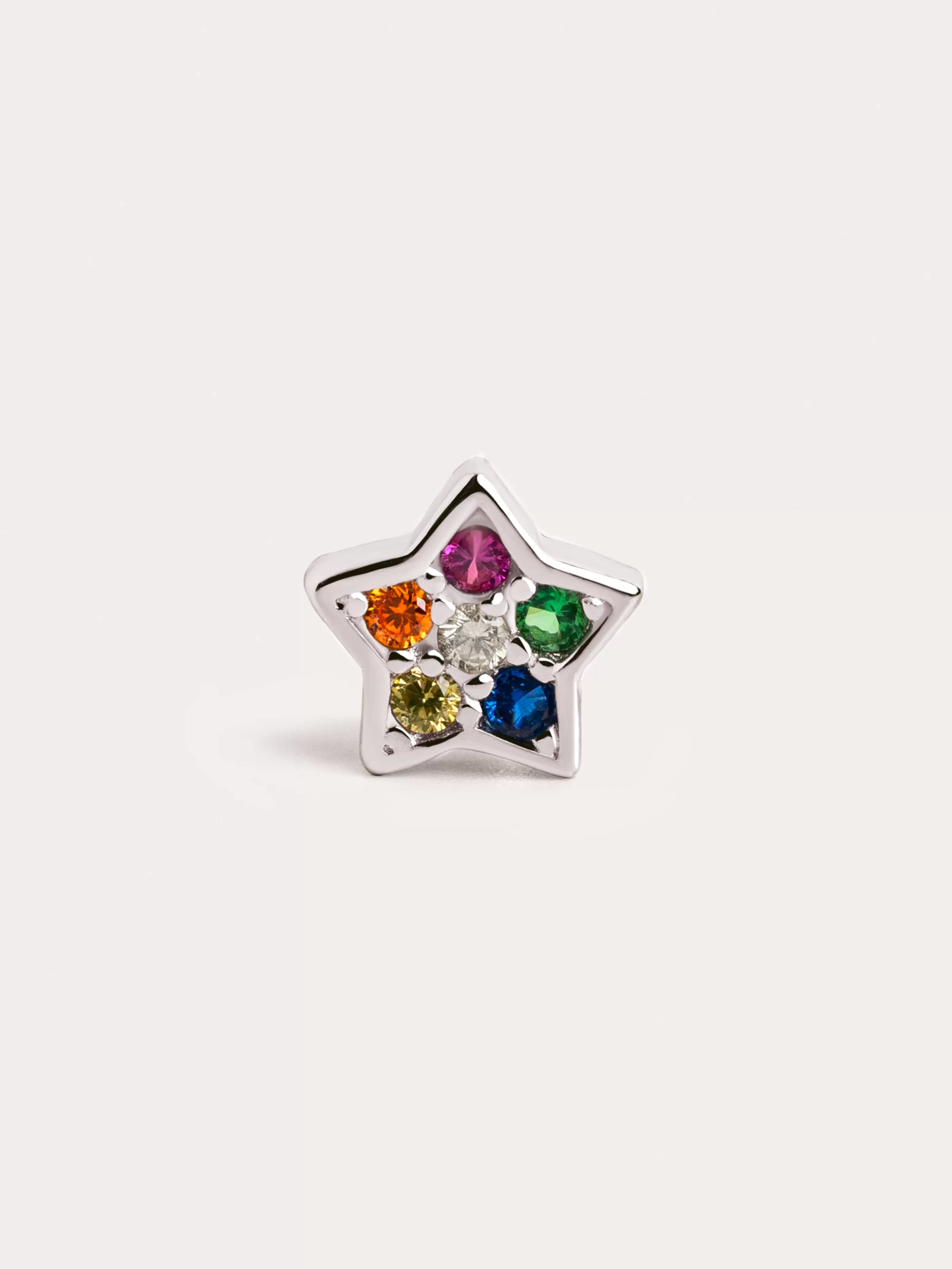 SINGULARU Pendiente Suelto Star Colors Plata- Pendientes Sueltos
