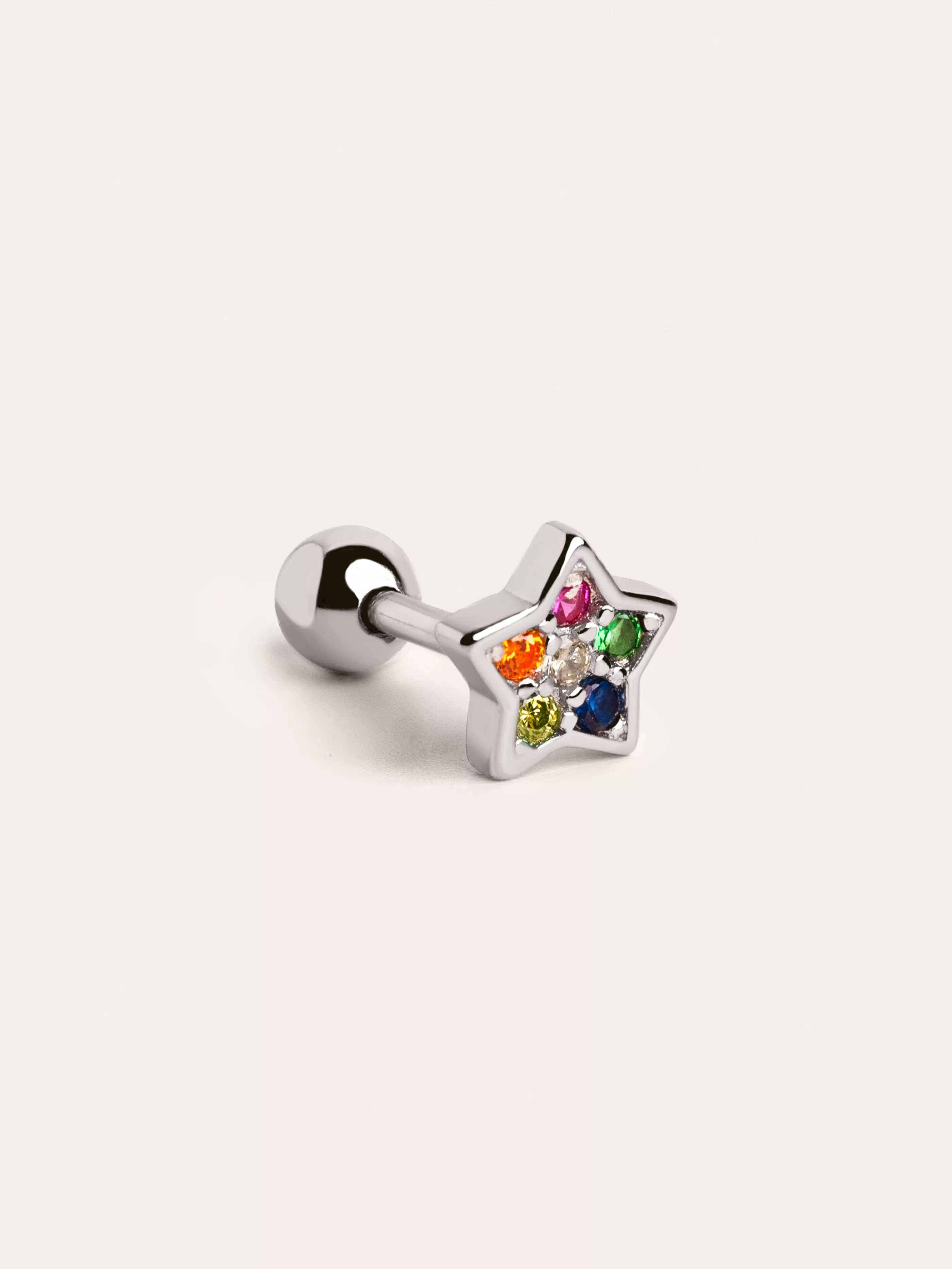 SINGULARU Pendiente Suelto Star Colors Plata- Pendientes Sueltos