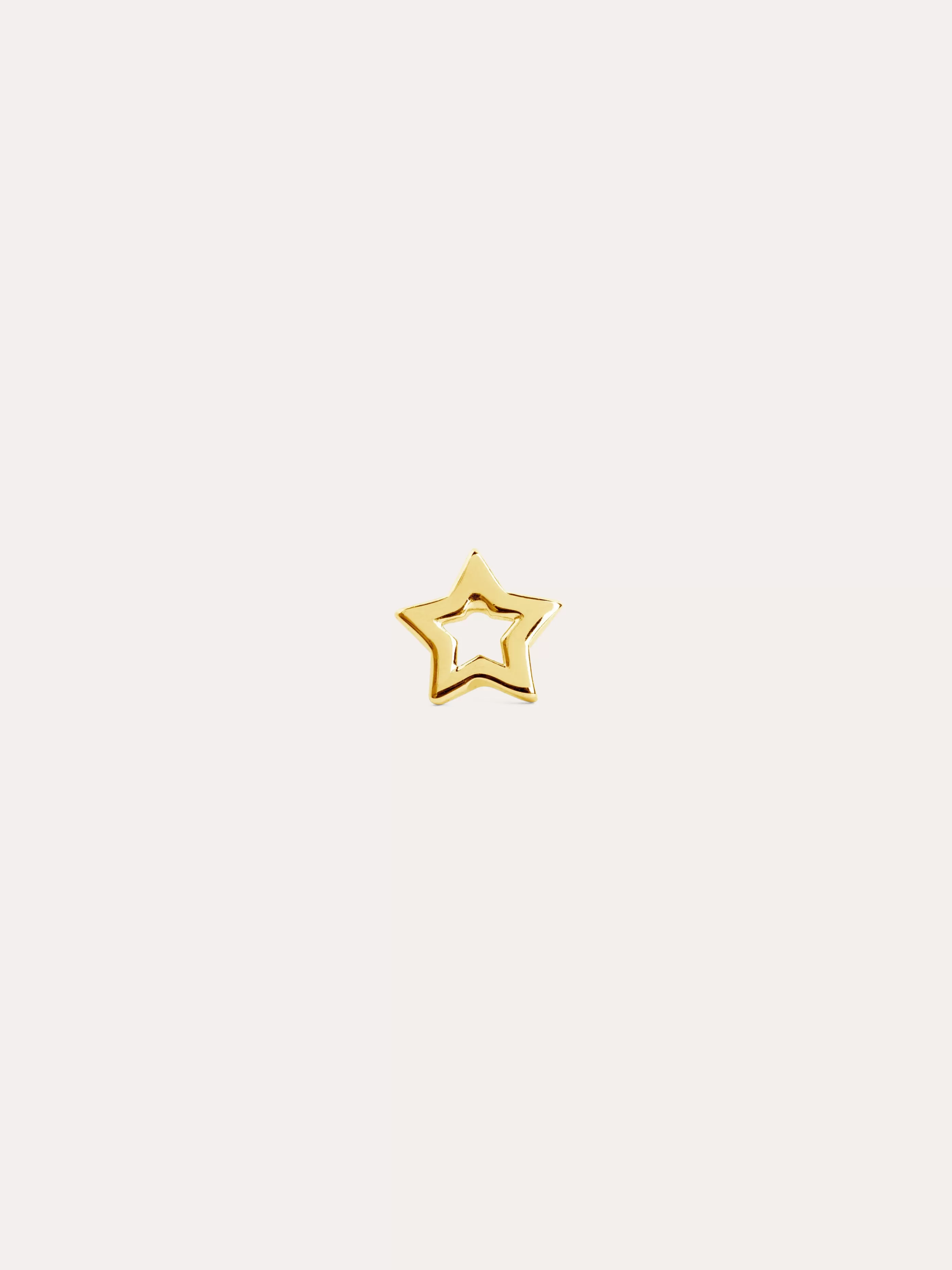 SINGULARU Pendiente Suelto Star Shape Plata Bano Oro- Pendientes De Rosca