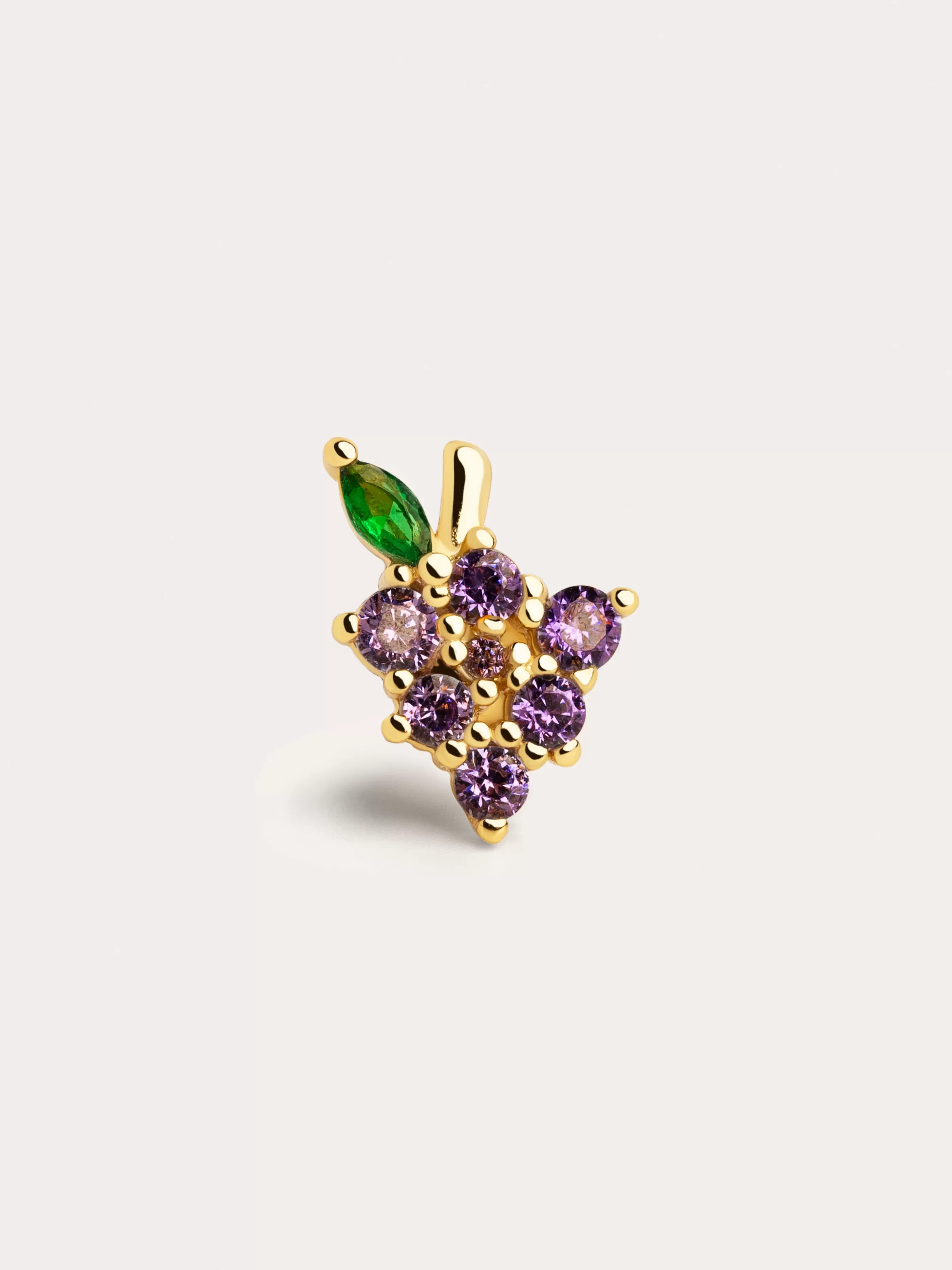 SINGULARU Pendiente Suelto Tropical Grape Plata Bano Oro- Pendientes Sueltos