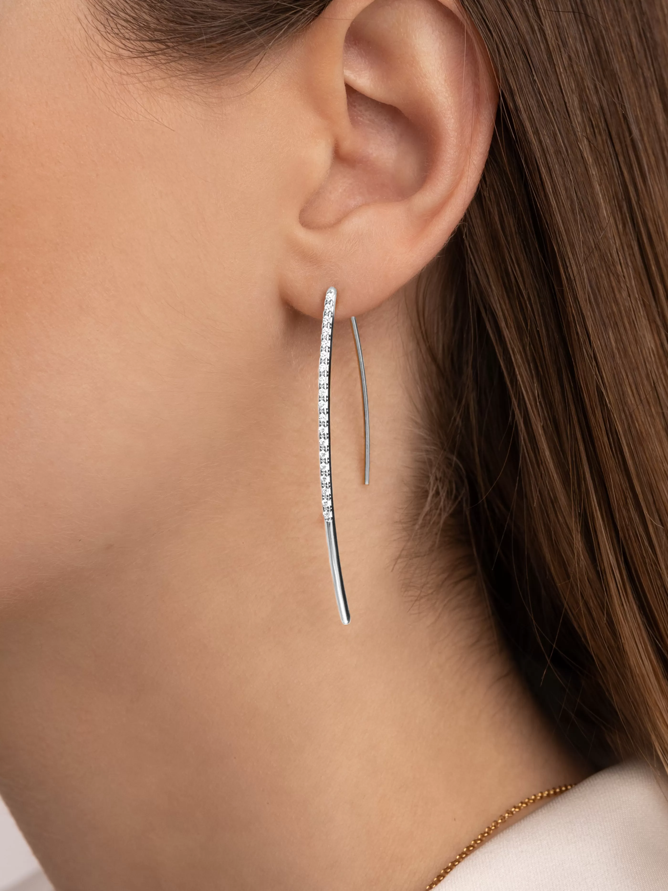SINGULARU Pendientes Arch Sparks Plata- Pendientes De Fiesta