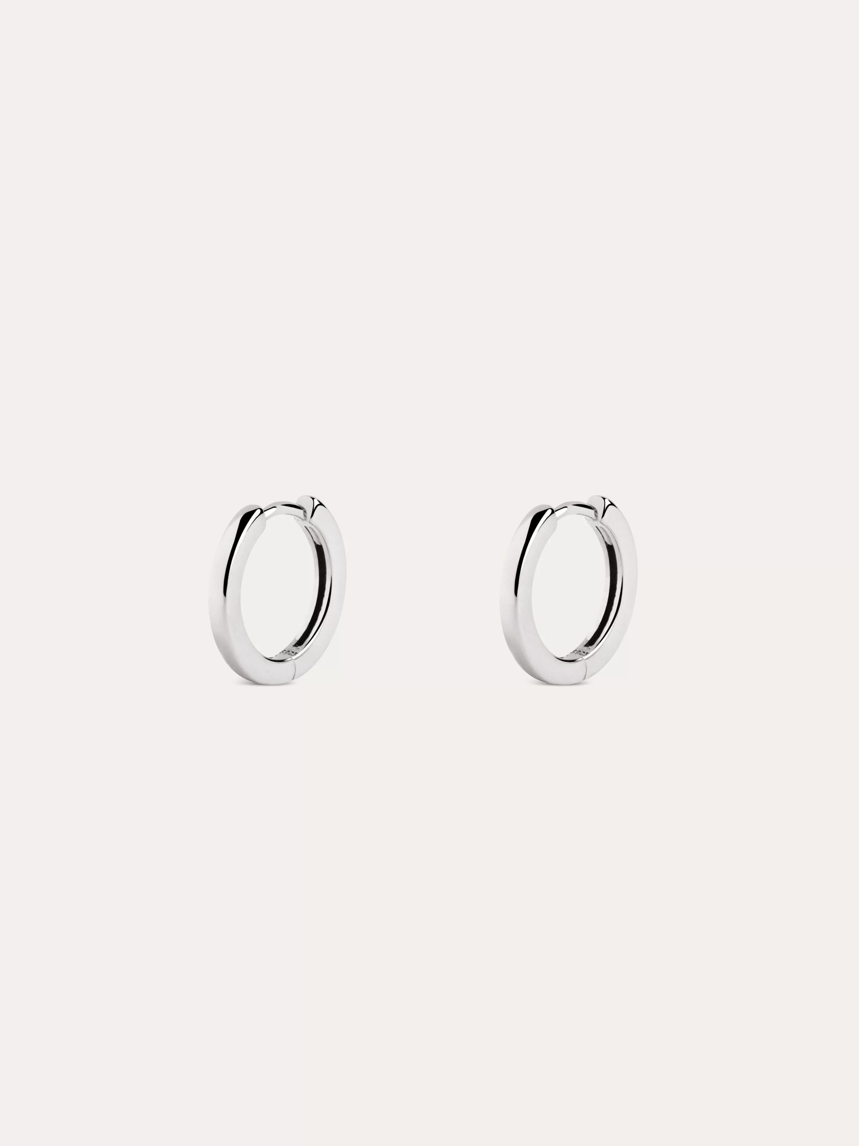 SINGULARU Pendientes Aro 10Mm Plata- Aros