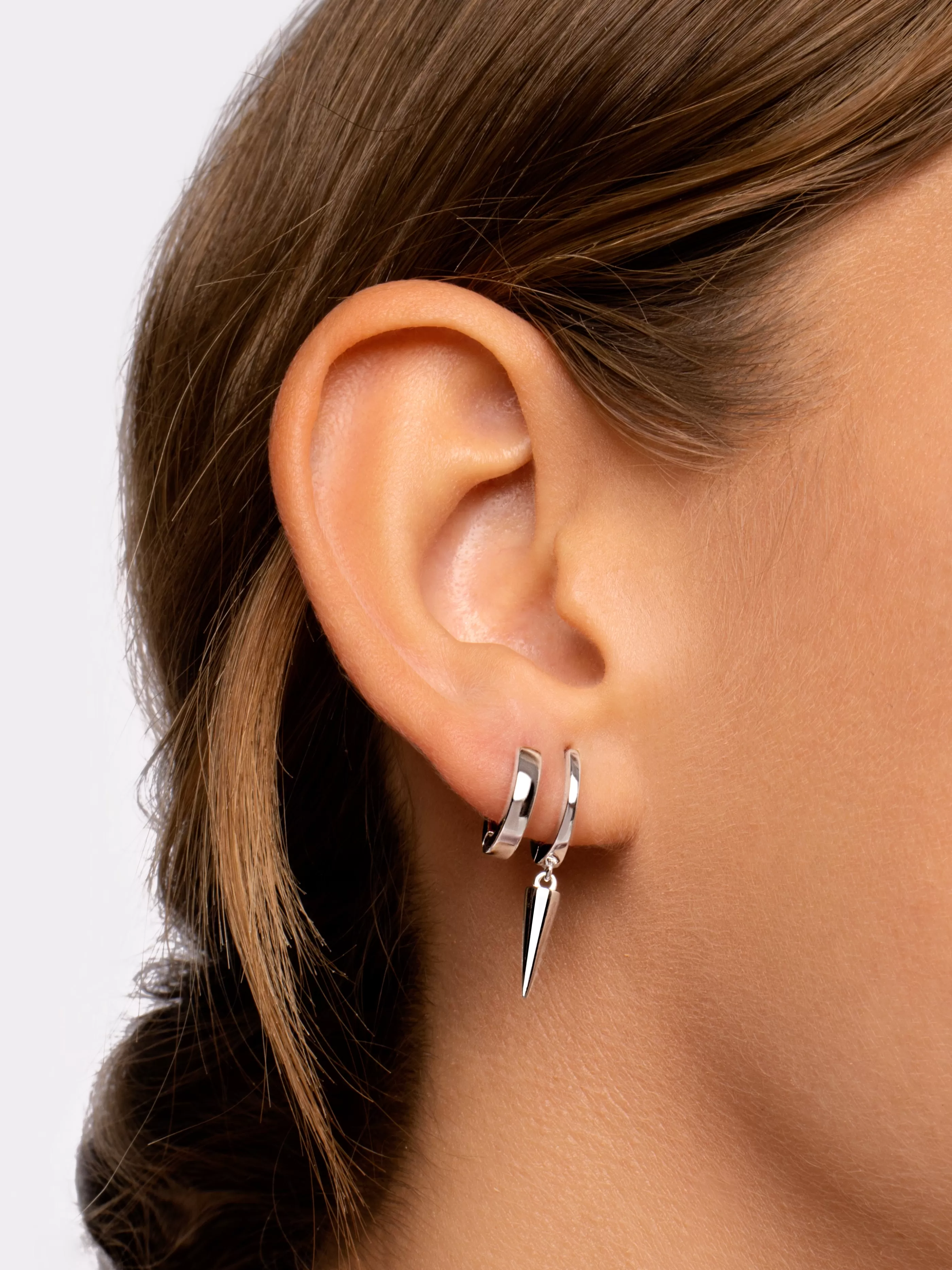 SINGULARU Pendientes Aro 10Mm Plata- Aros