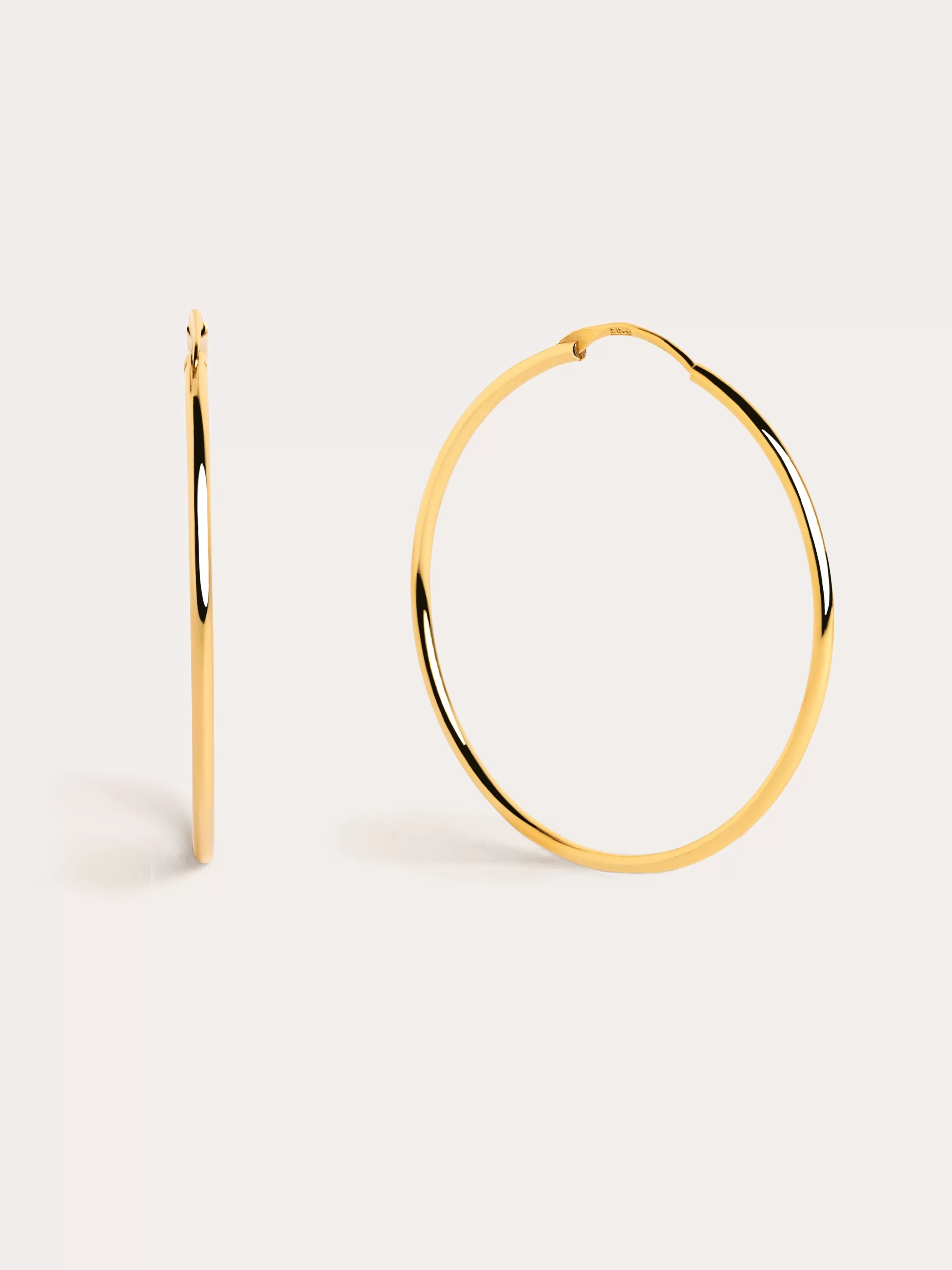 SINGULARU Pendientes Aro Ana L Plata Bano Oro- Aros