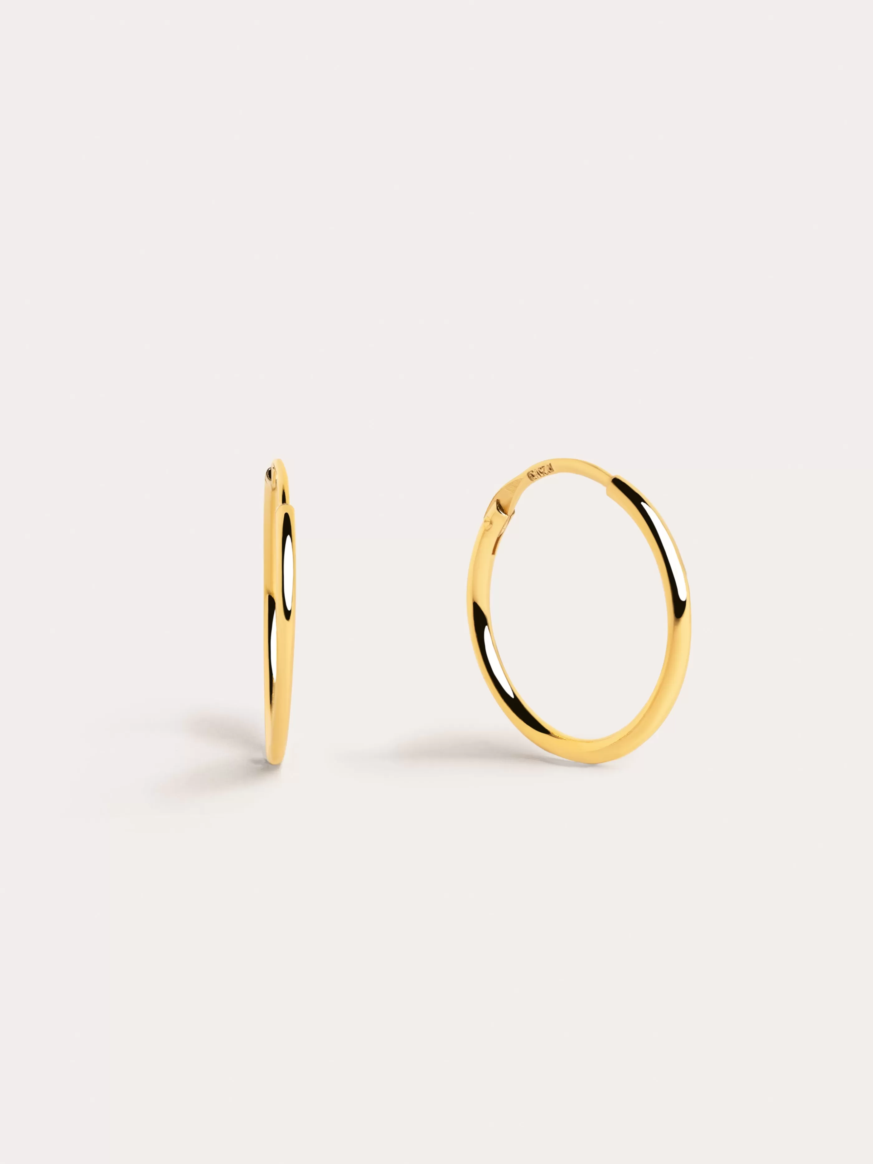 SINGULARU Pendientes Aro Ana S Plata Bano Oro- Aros
