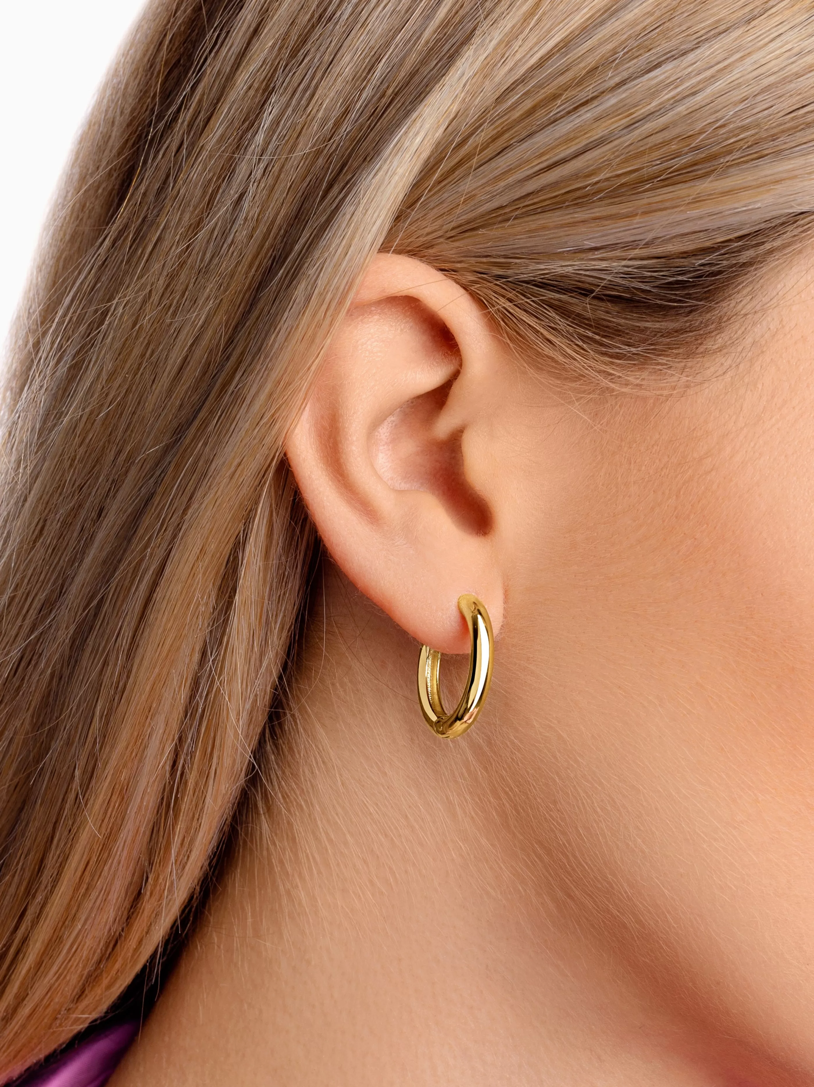 SINGULARU Pendientes Aro Carmen M Bano Oro- Aros