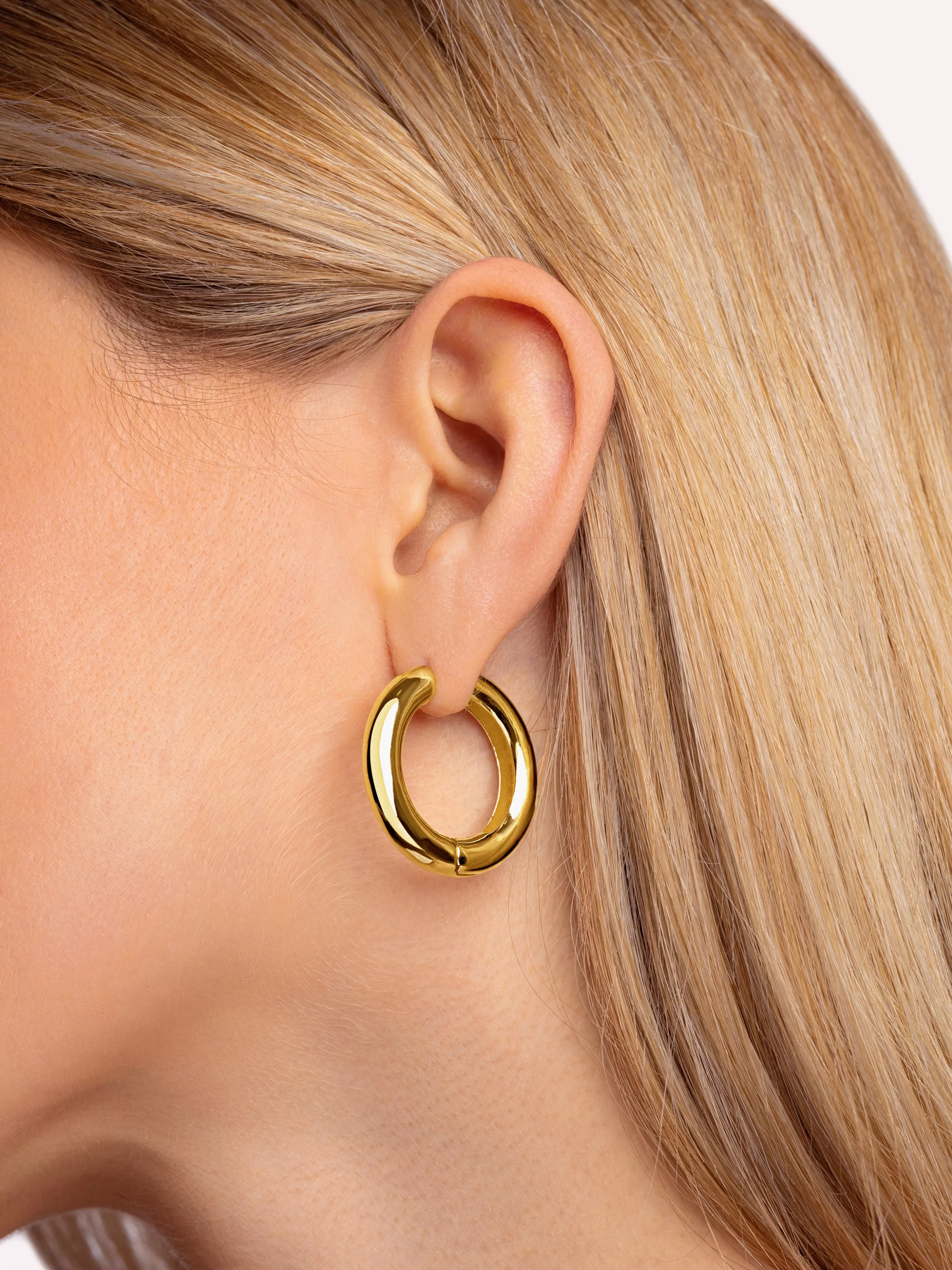 SINGULARU Pendientes Aro Carmen Xl Bano Oro- Aros