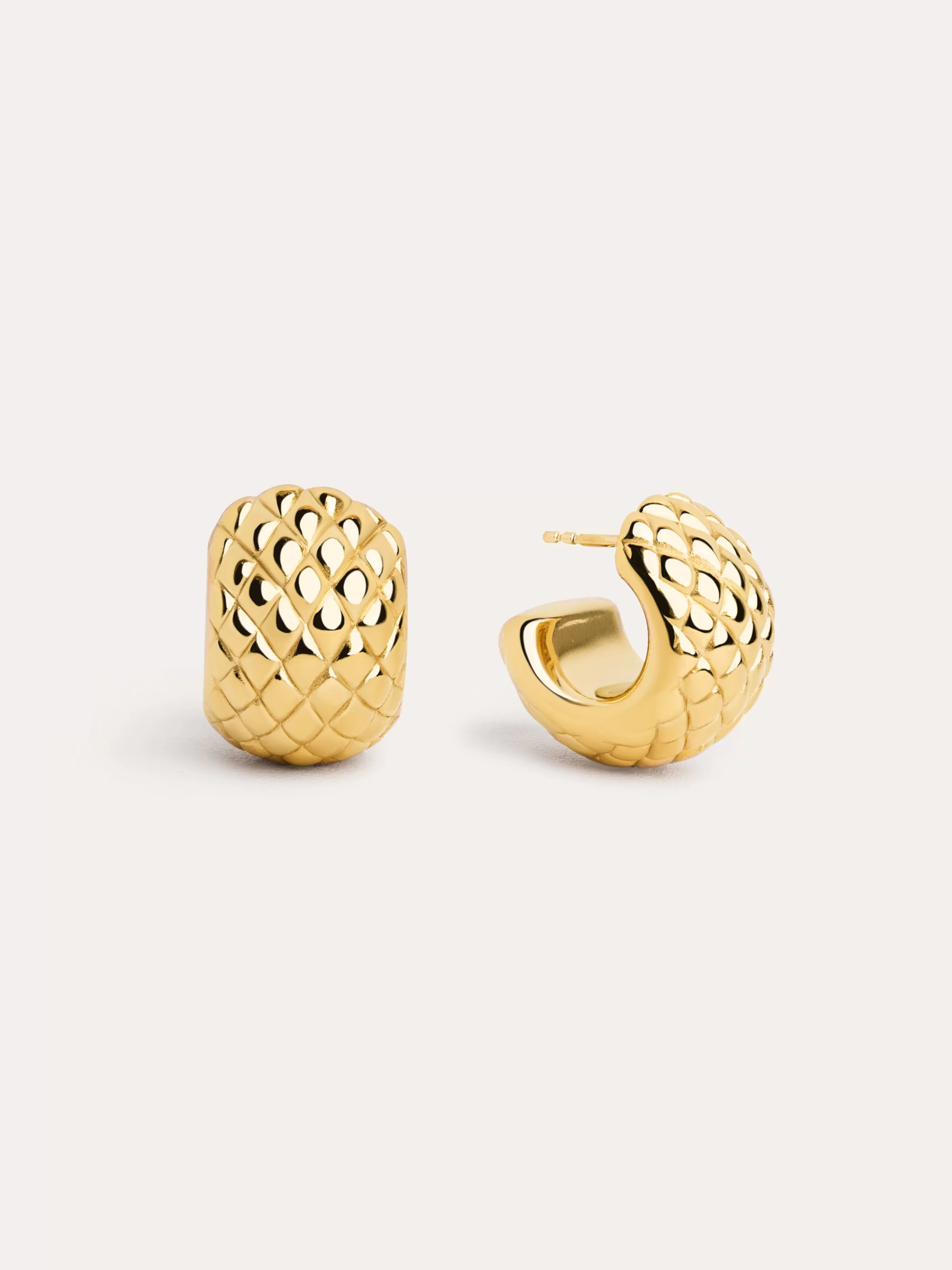 SINGULARU Pendientes Aro Cayman Plata Bano Oro- Aros