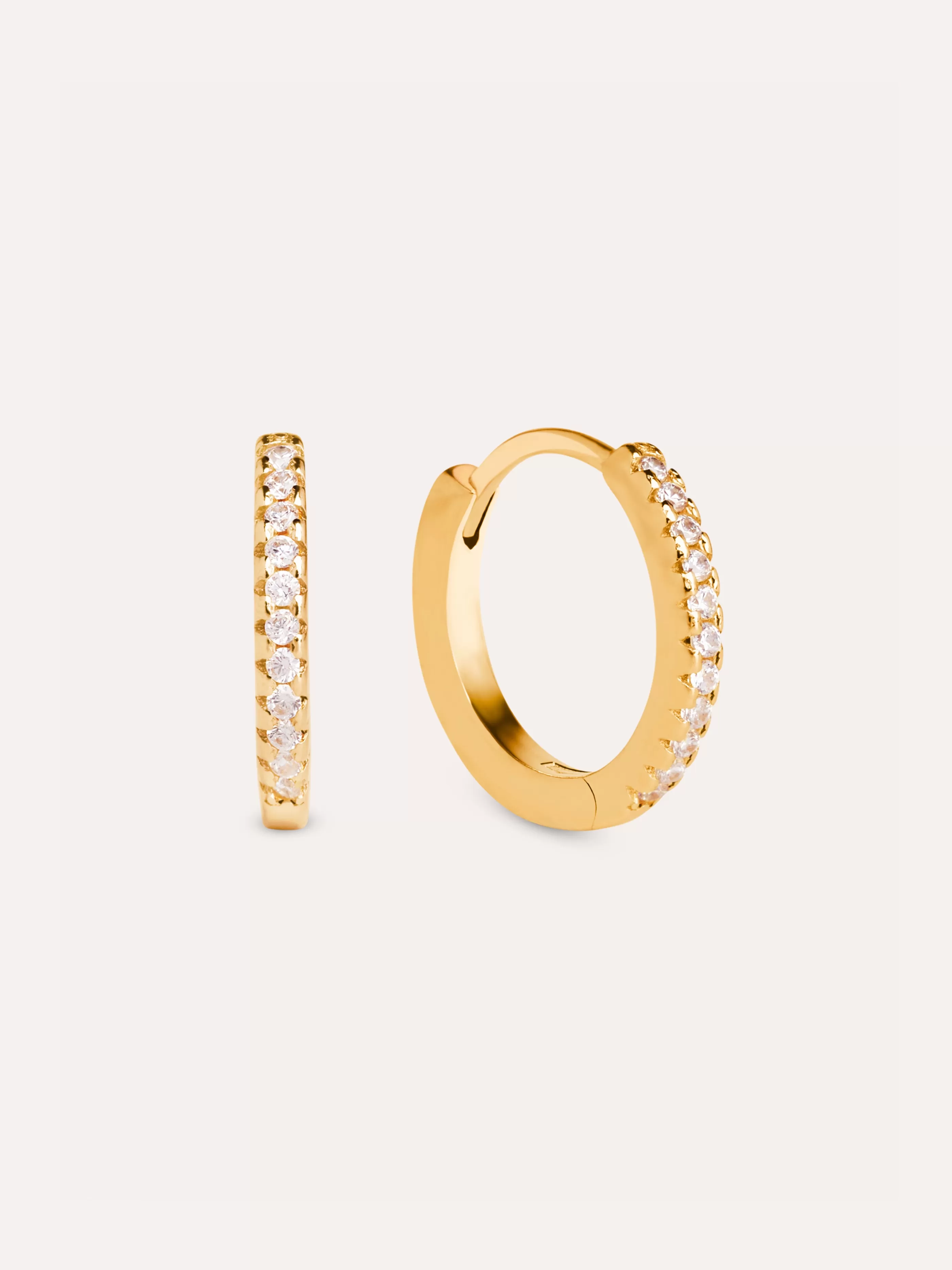 SINGULARU Pendientes Aro Cleo L Plata Bano Oro- Aros