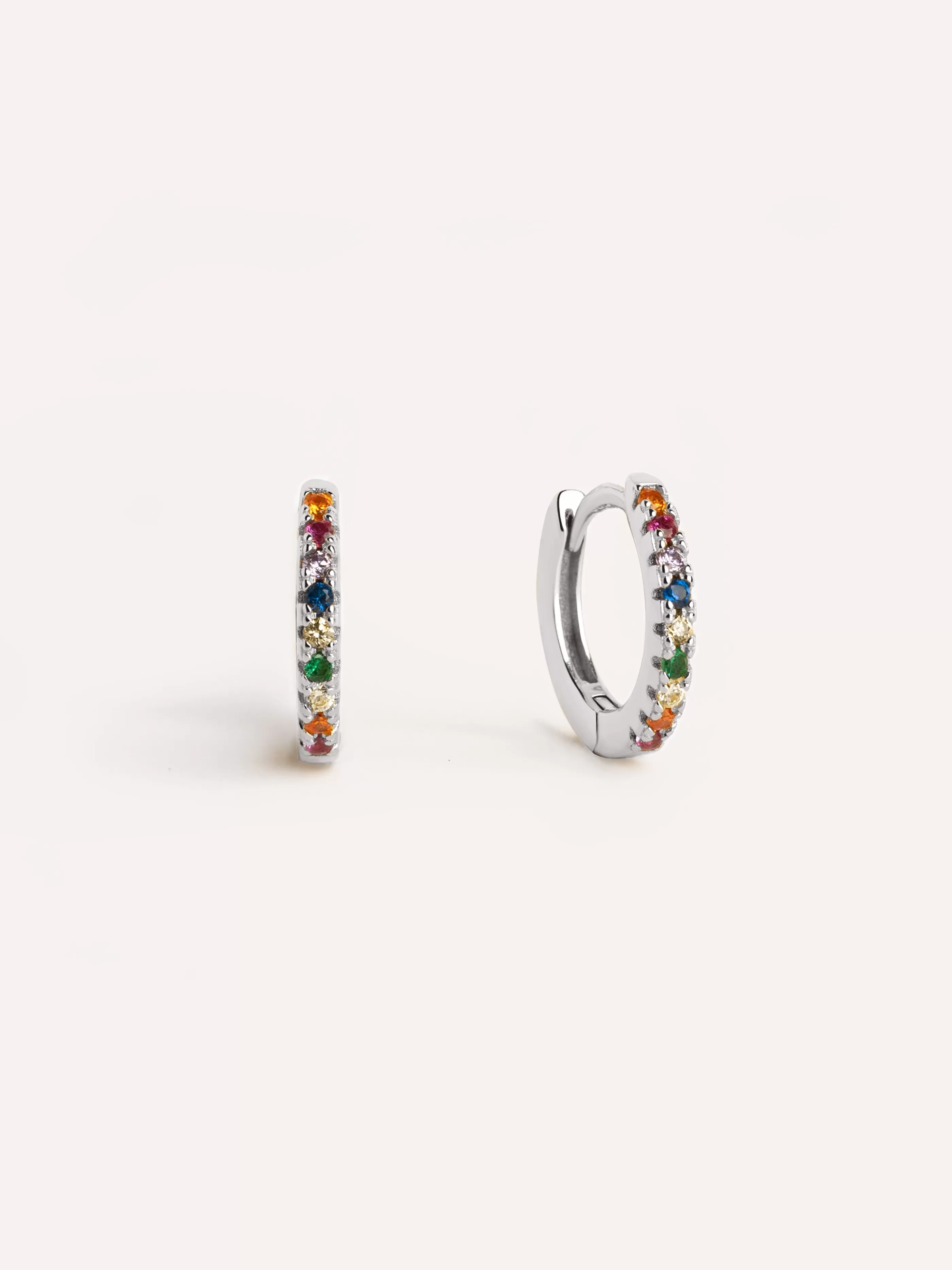 SINGULARU Pendientes Aro Colors Plata- Aros