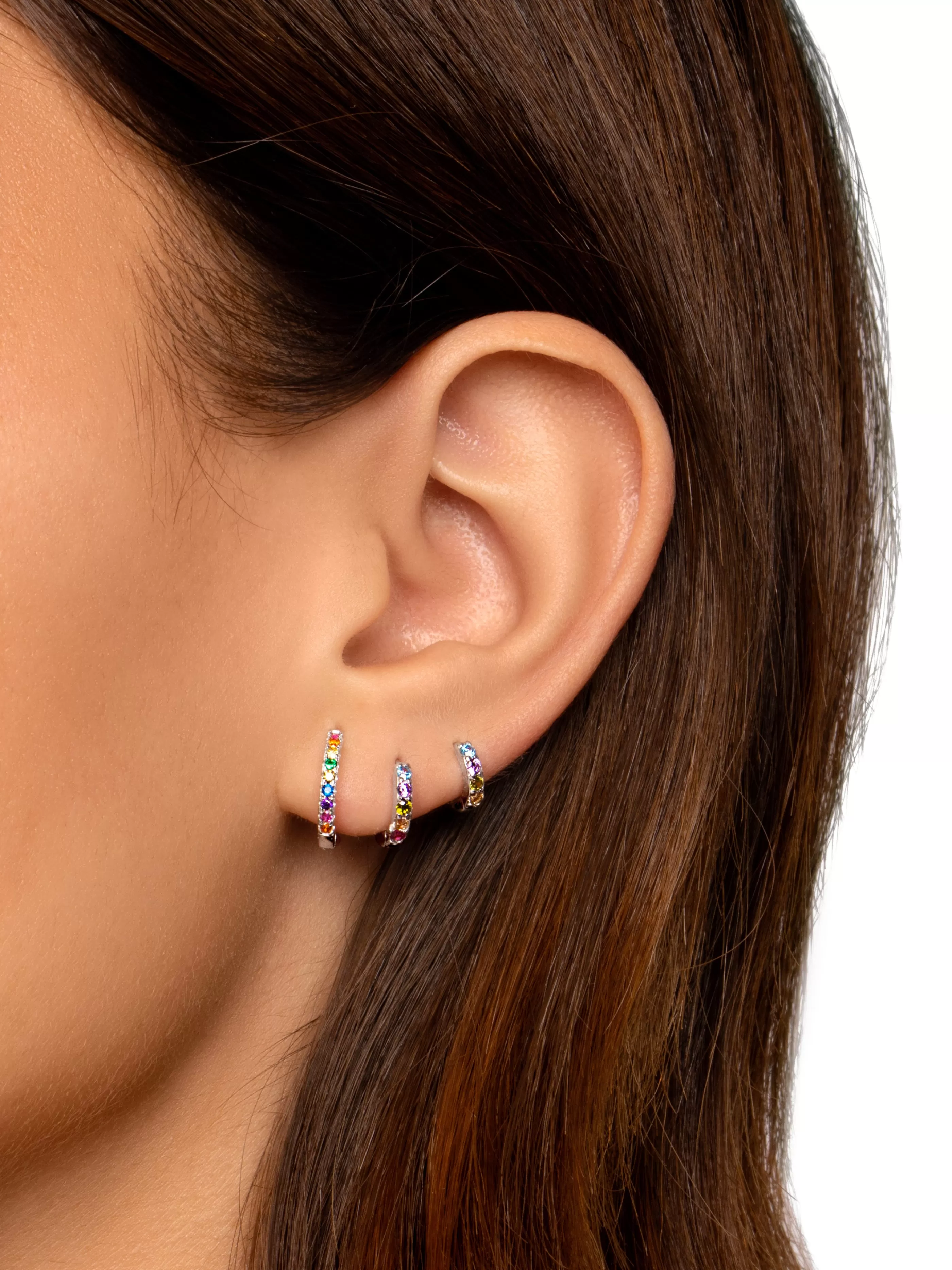 SINGULARU Pendientes Aro Colors Plata- Aros