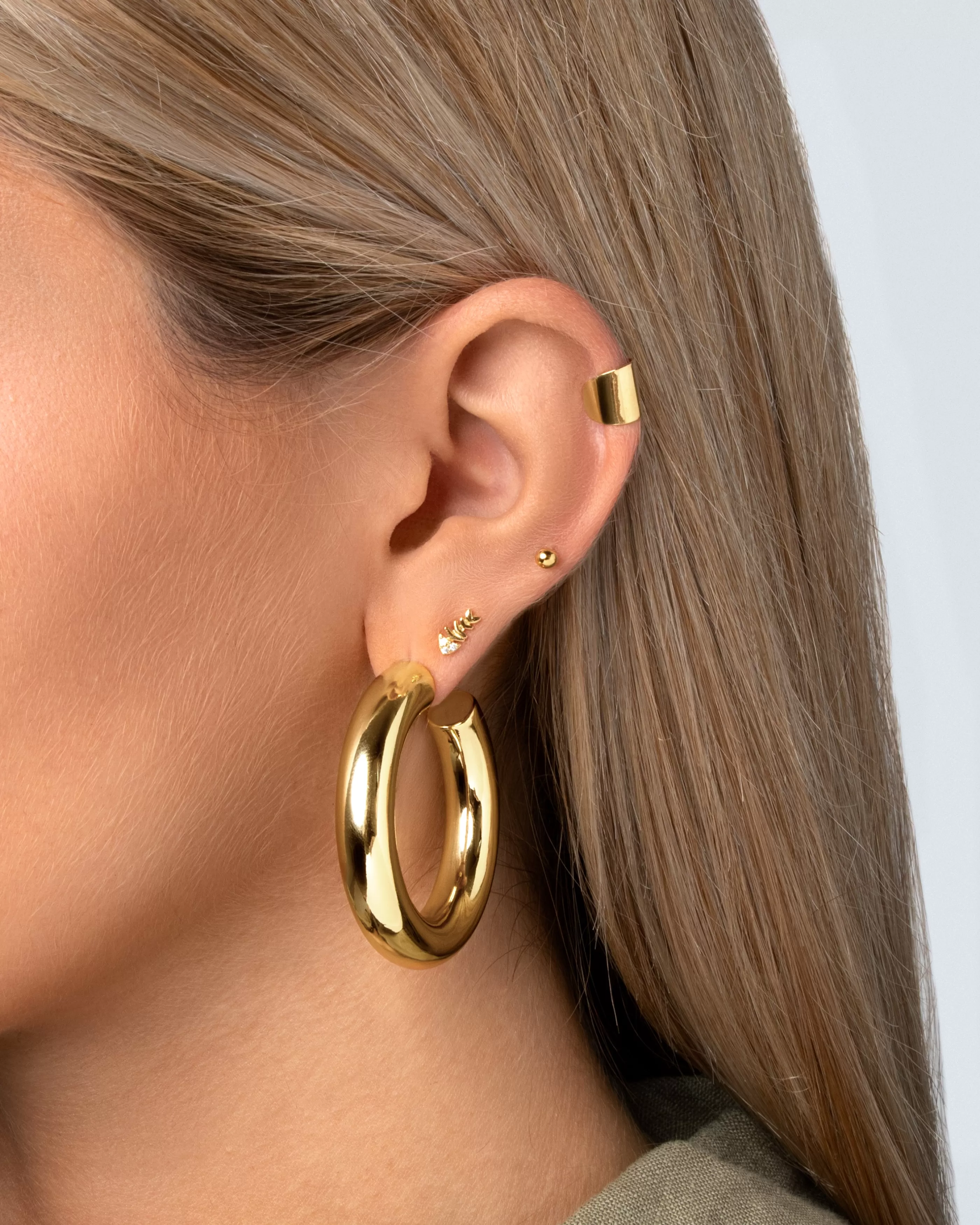 SINGULARU Pendientes Aro El Cairo Bano Oro- Aros