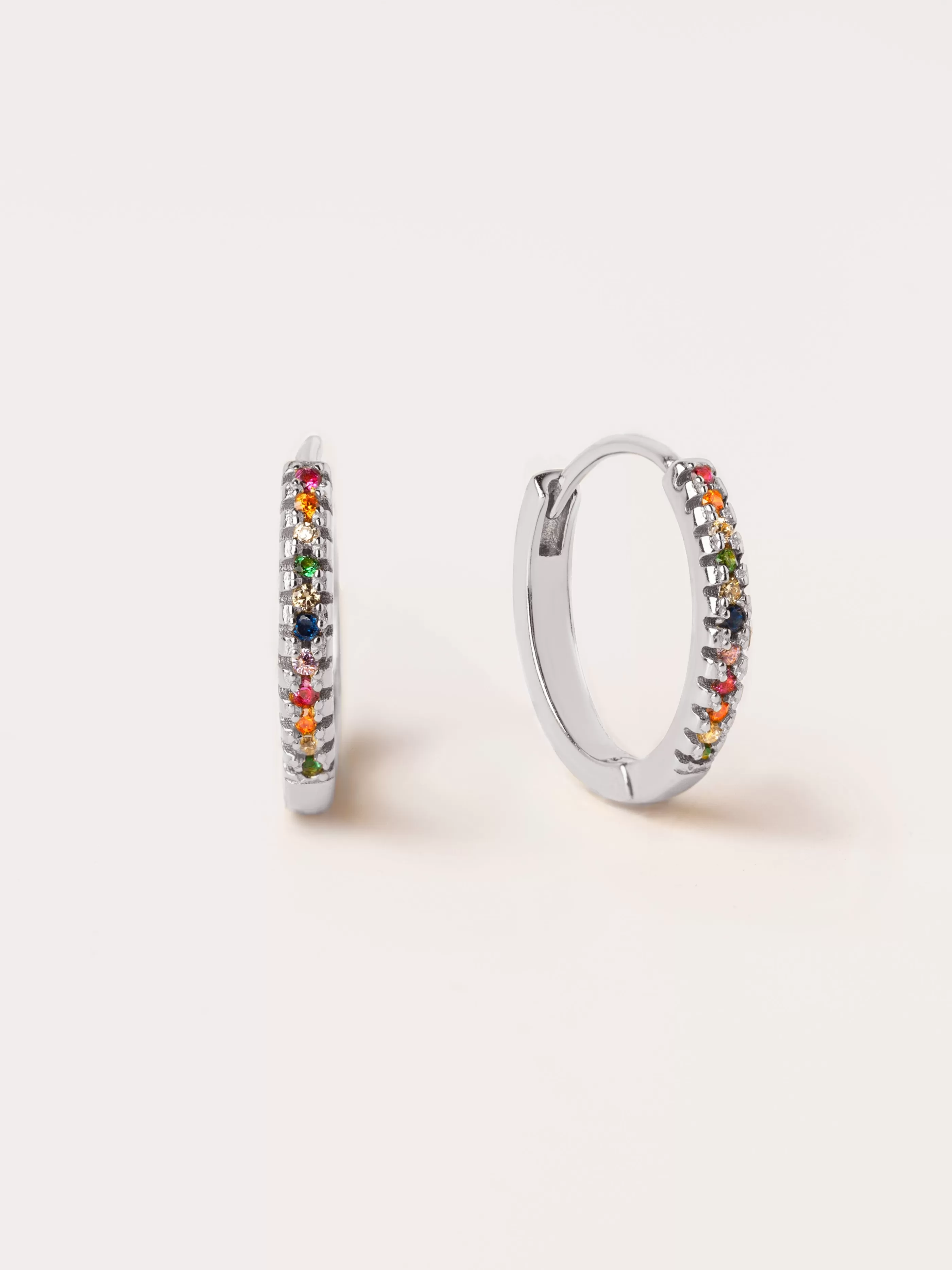 SINGULARU Pendientes Aro L Colors Plata- Aros