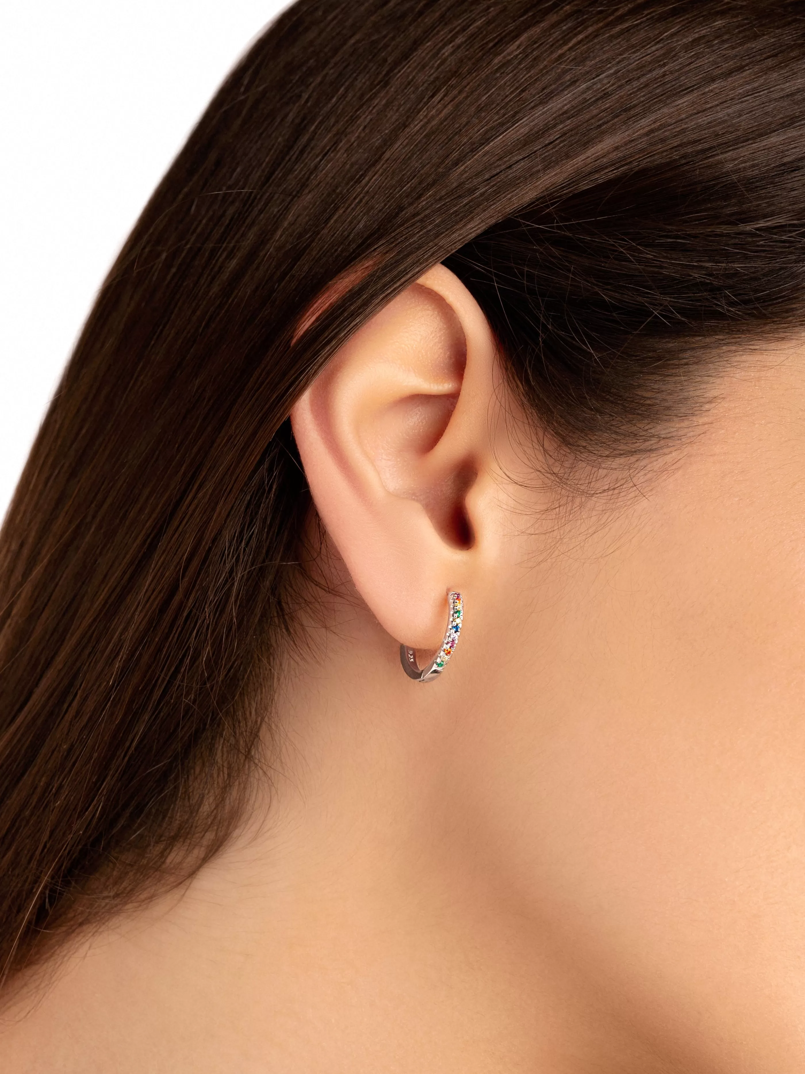 SINGULARU Pendientes Aro L Colors Plata- Aros