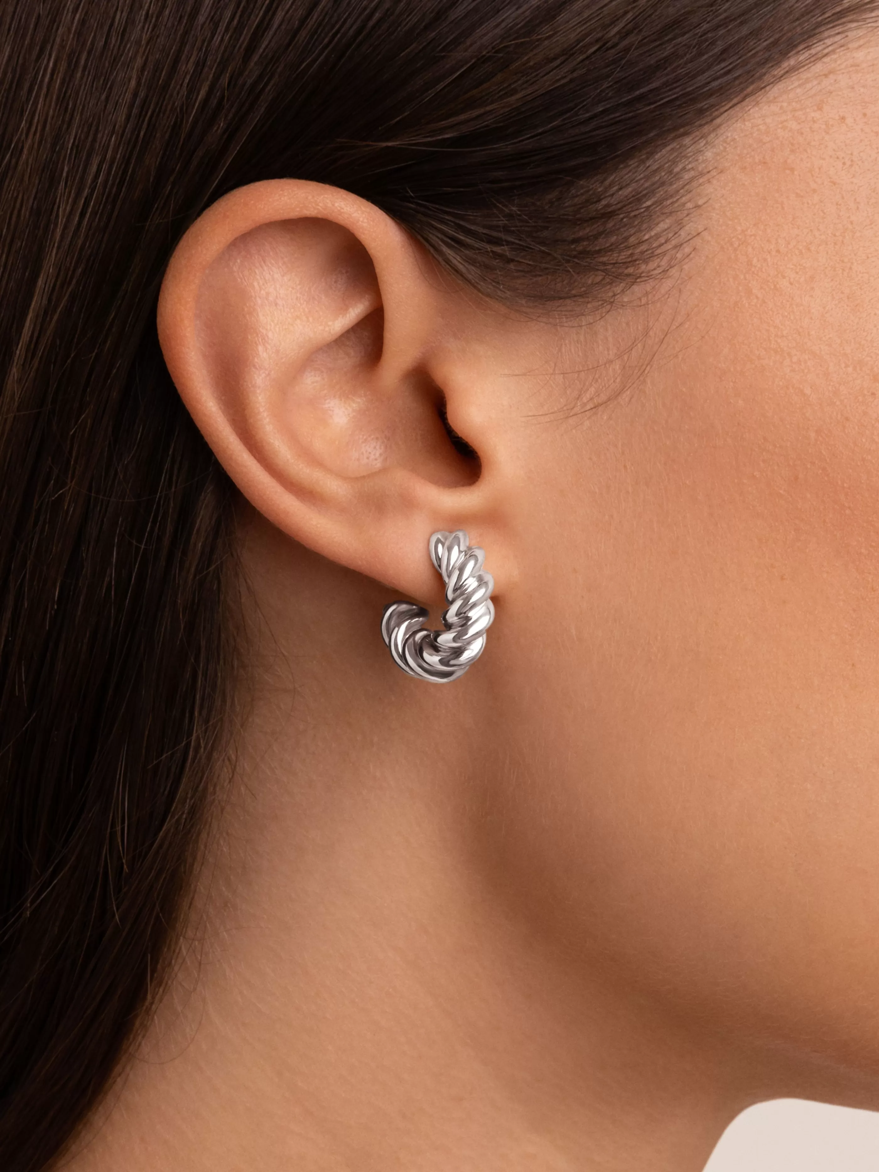 SINGULARU Pendientes Aro Spring Plata- Aros