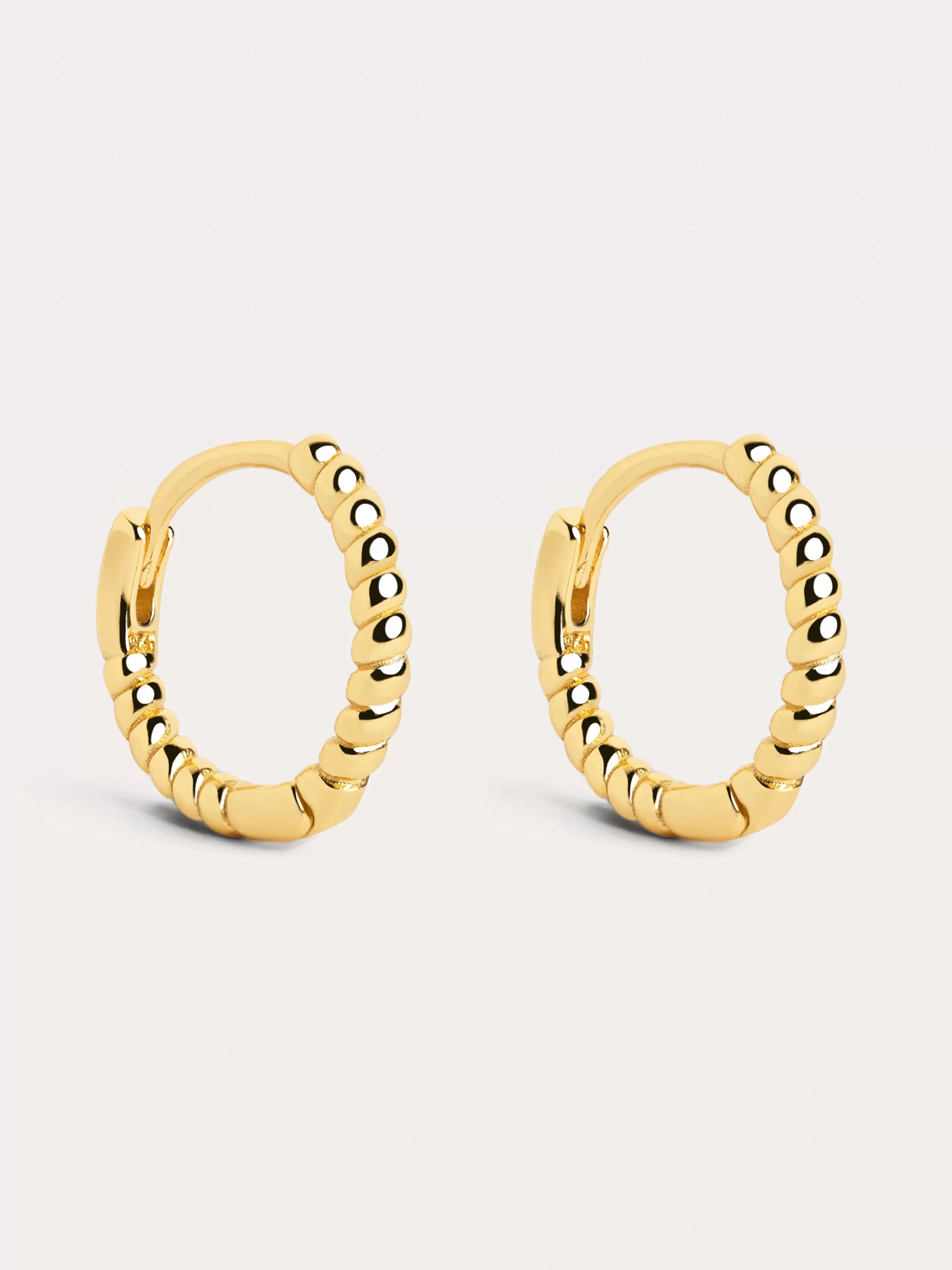 SINGULARU Pendientes Aro Twist Plata Bano Oro- Aros