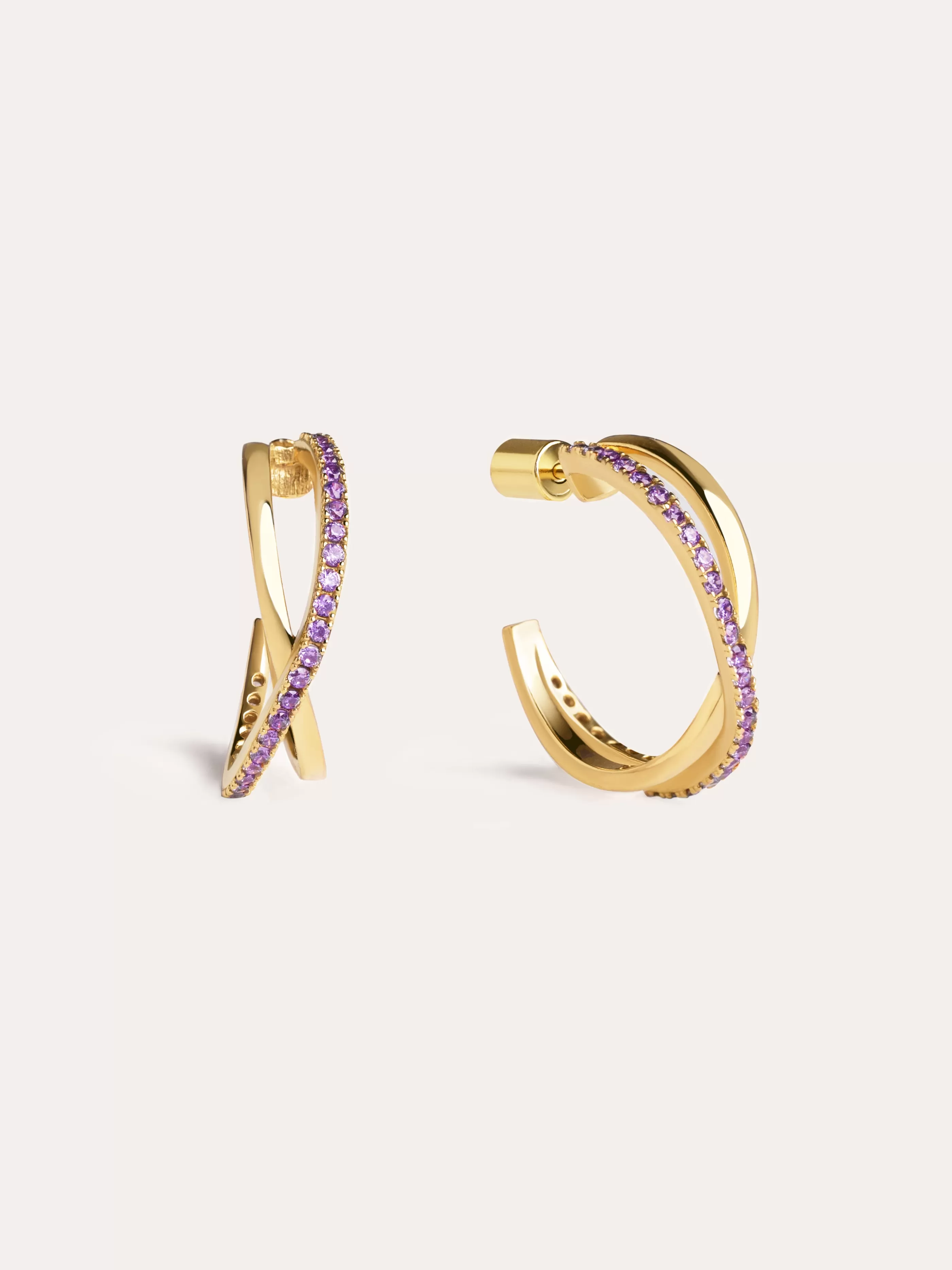 SINGULARU Pendientes Aro X Lavande Bano Oro- Aros
