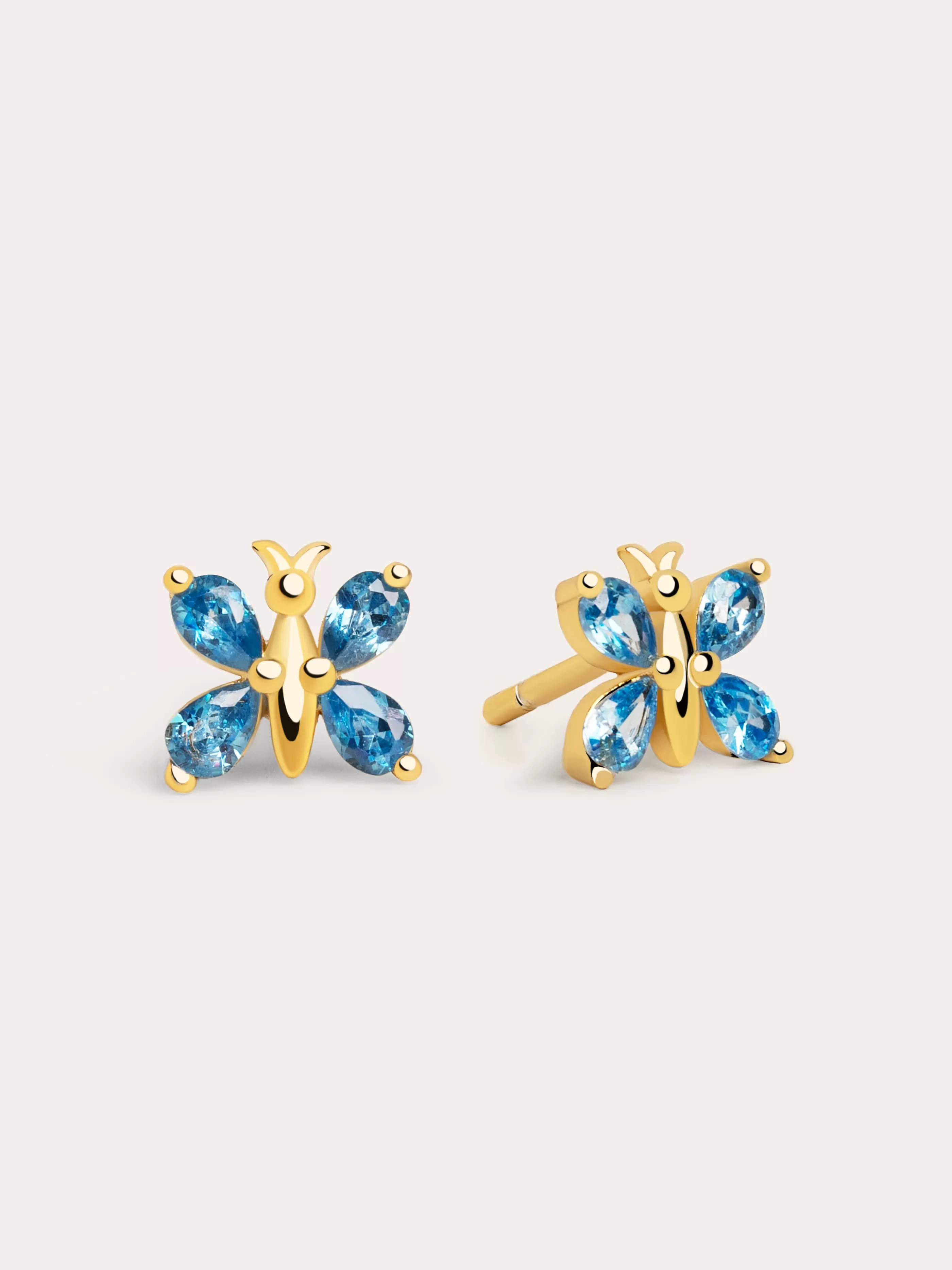 SINGULARU Pendientes Bug Butterfly Plata Bano Oro- Pendientes De Colores
