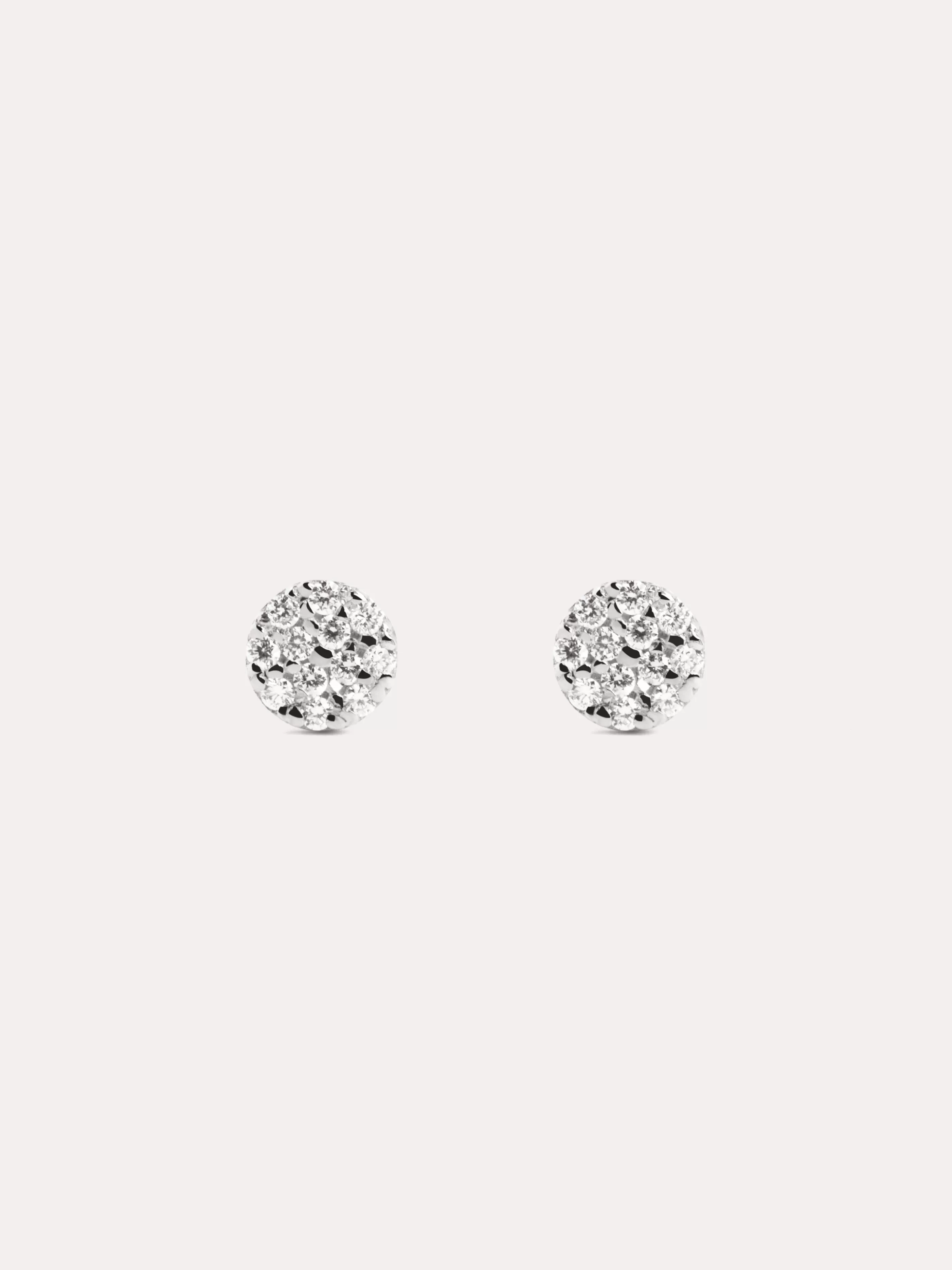 SINGULARU Pendientes Celine Oro Blanco Con 18Kt Con Diamantes- Joyas Oro 18Kt Y Diamantes