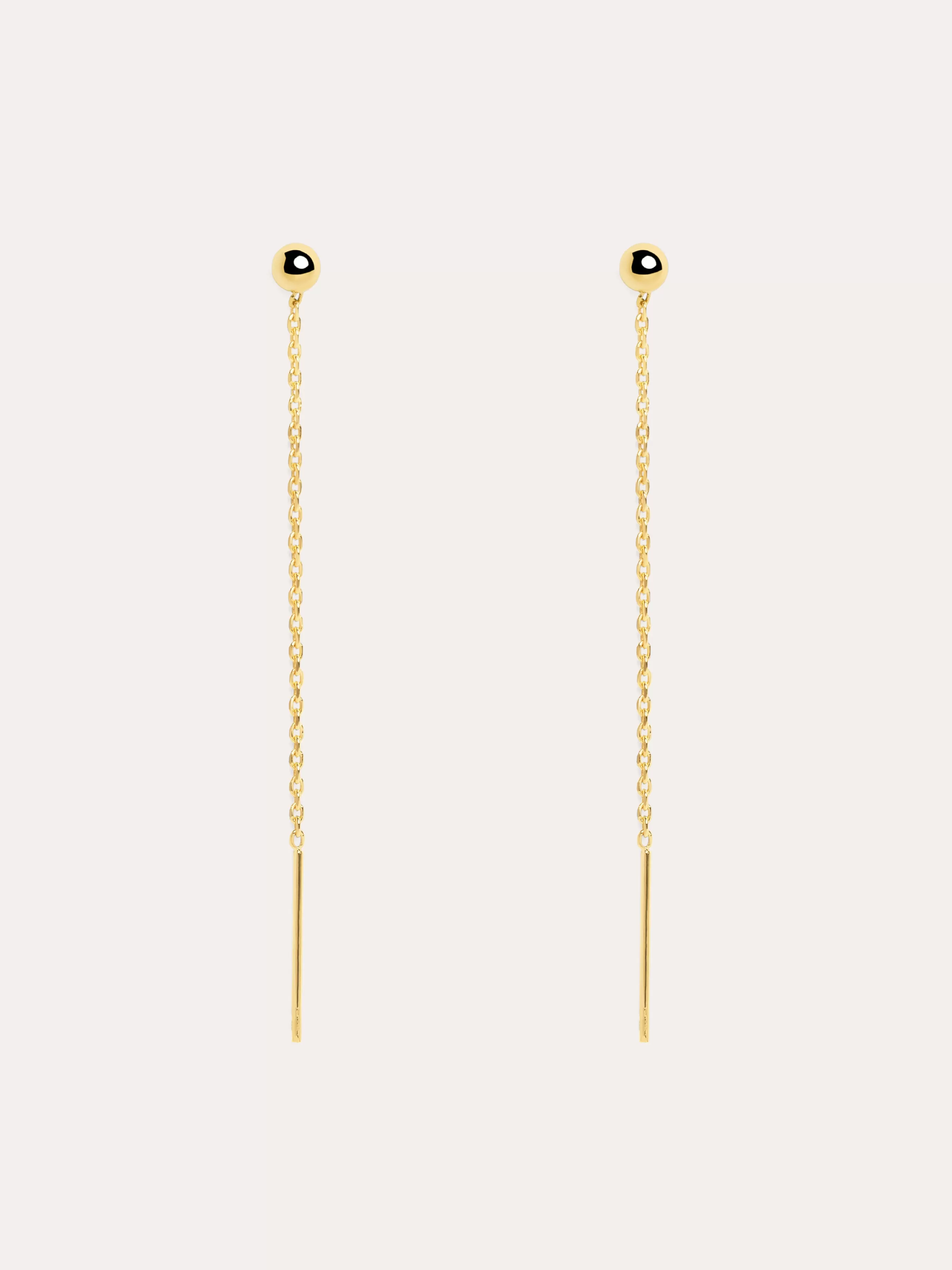 SINGULARU Pendientes Falling Dot Plata Bano Oro- Pendientes De Fiesta
