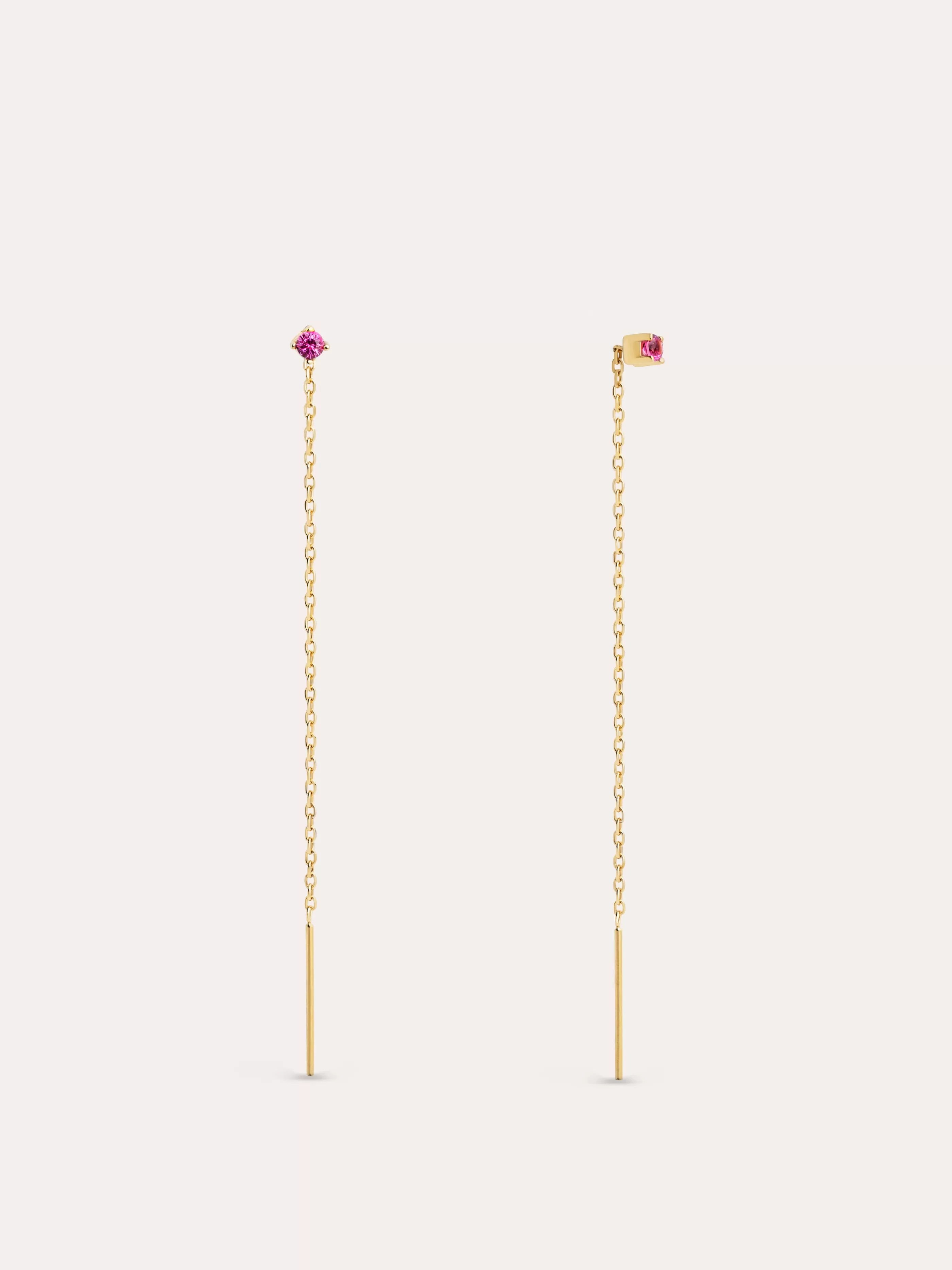 SINGULARU Pendientes Falling Raspberry Spark Plata Bano Oro- Pendientes De Colores