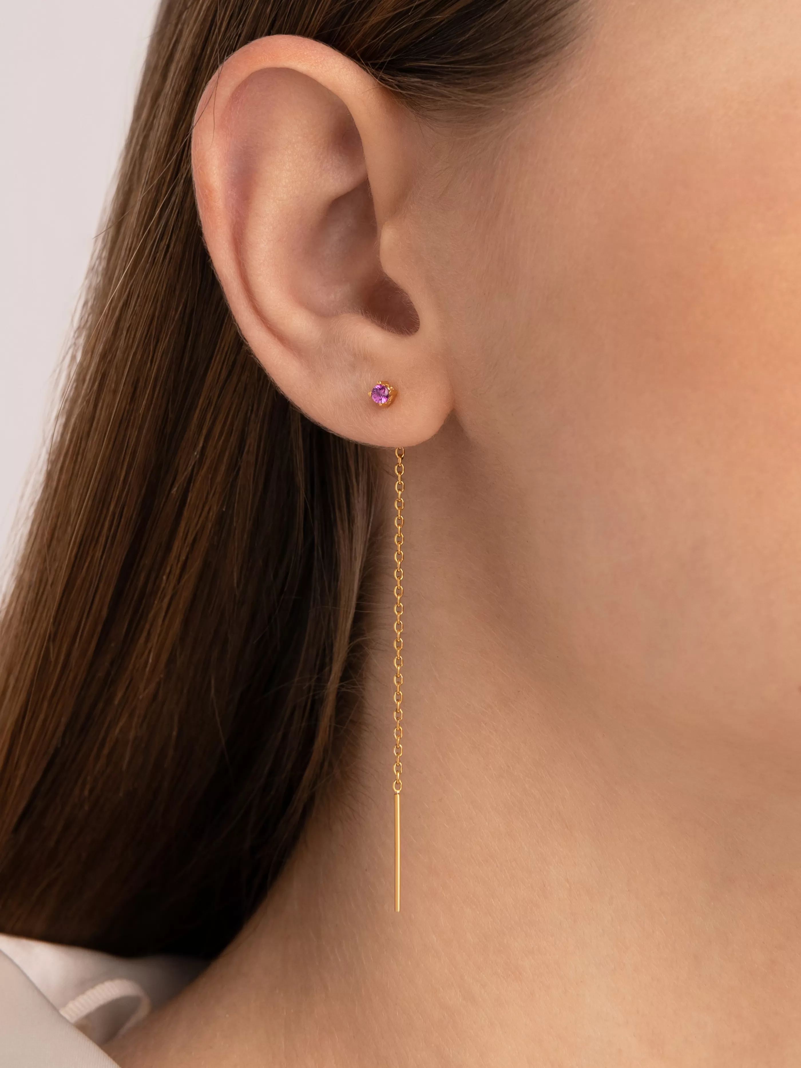 SINGULARU Pendientes Falling Raspberry Spark Plata Bano Oro- Pendientes De Colores