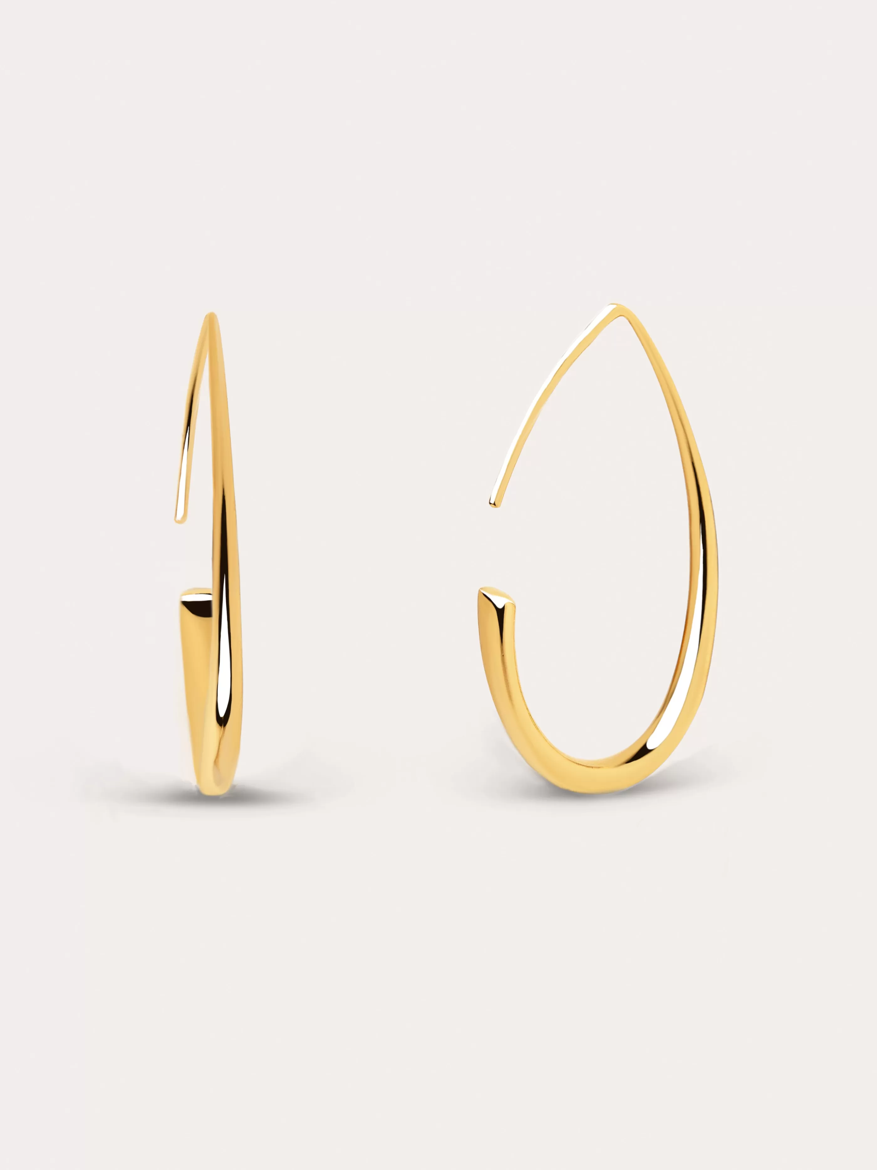 SINGULARU Pendientes Gota Arch Plata Bano Oro- Pendientes De Fiesta