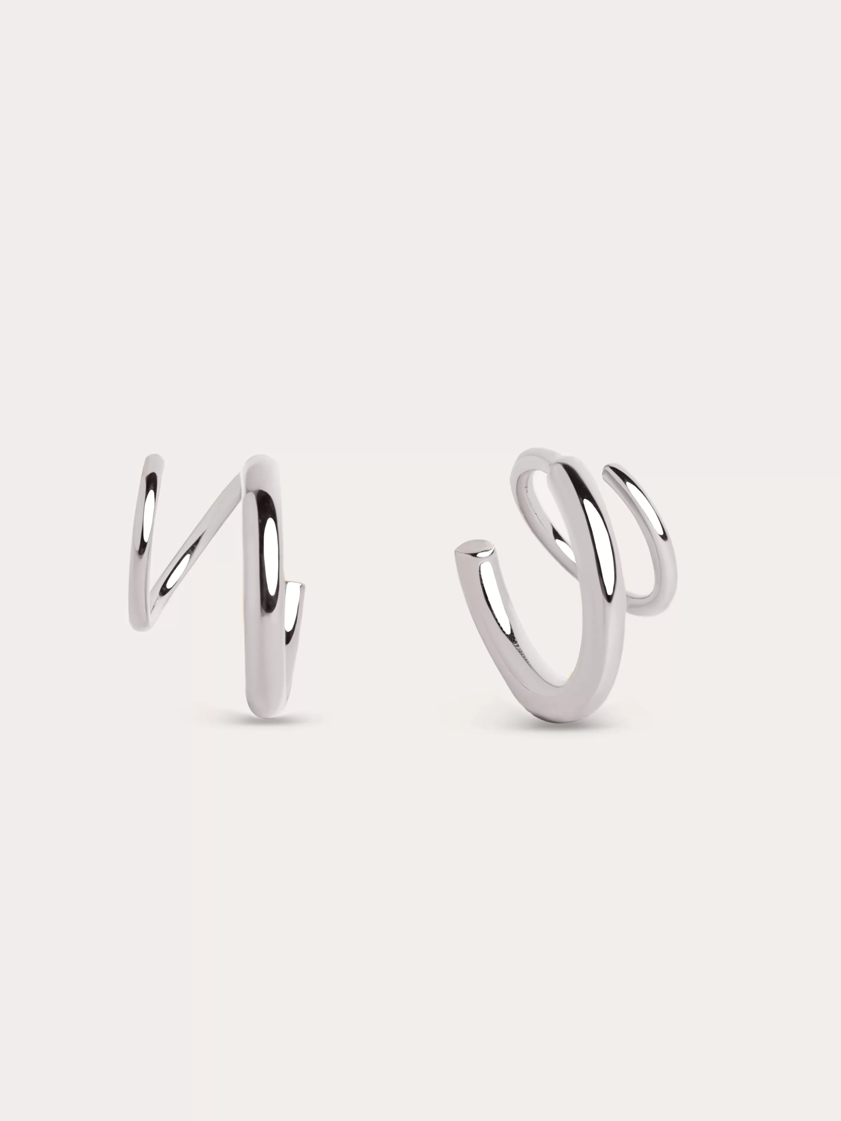 SINGULARU Pendientes Gota Spiral Plata- Aros