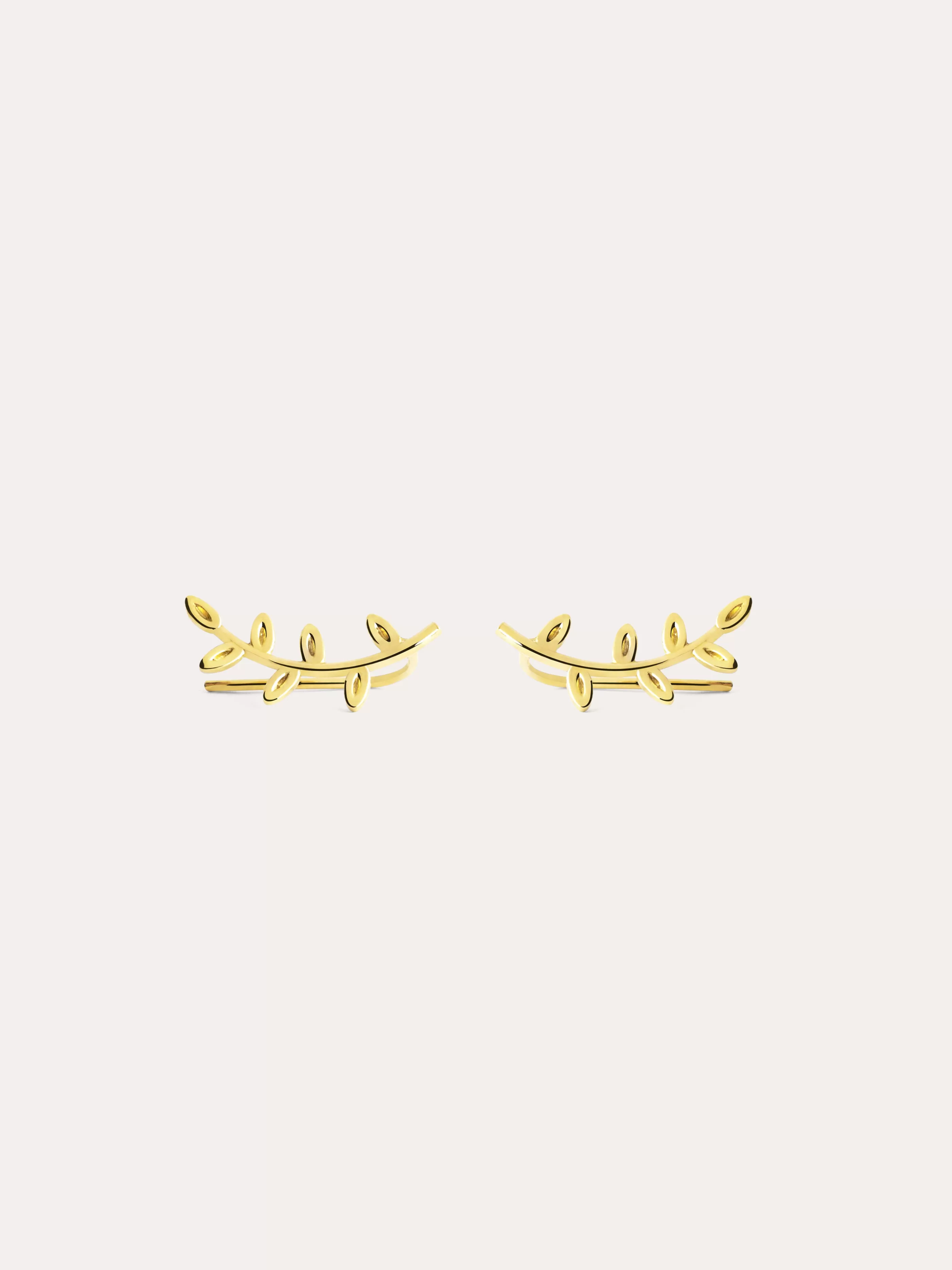 SINGULARU Pendientes Gren Plata Bano Oro- Pendientes Trepadores