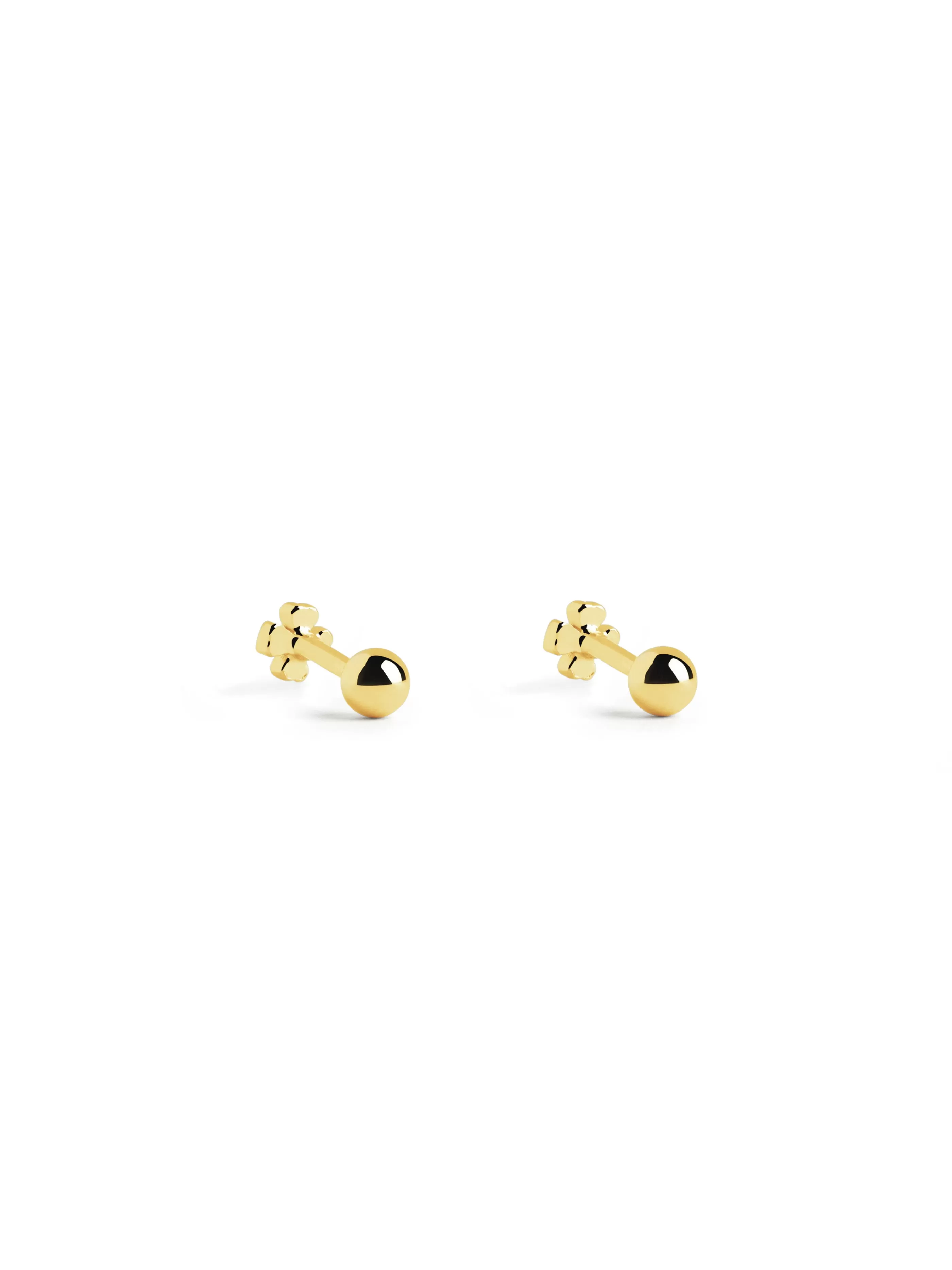 SINGULARU Pendientes Kids Lucky Plata Bano Oro- Pendientes De Rosca
