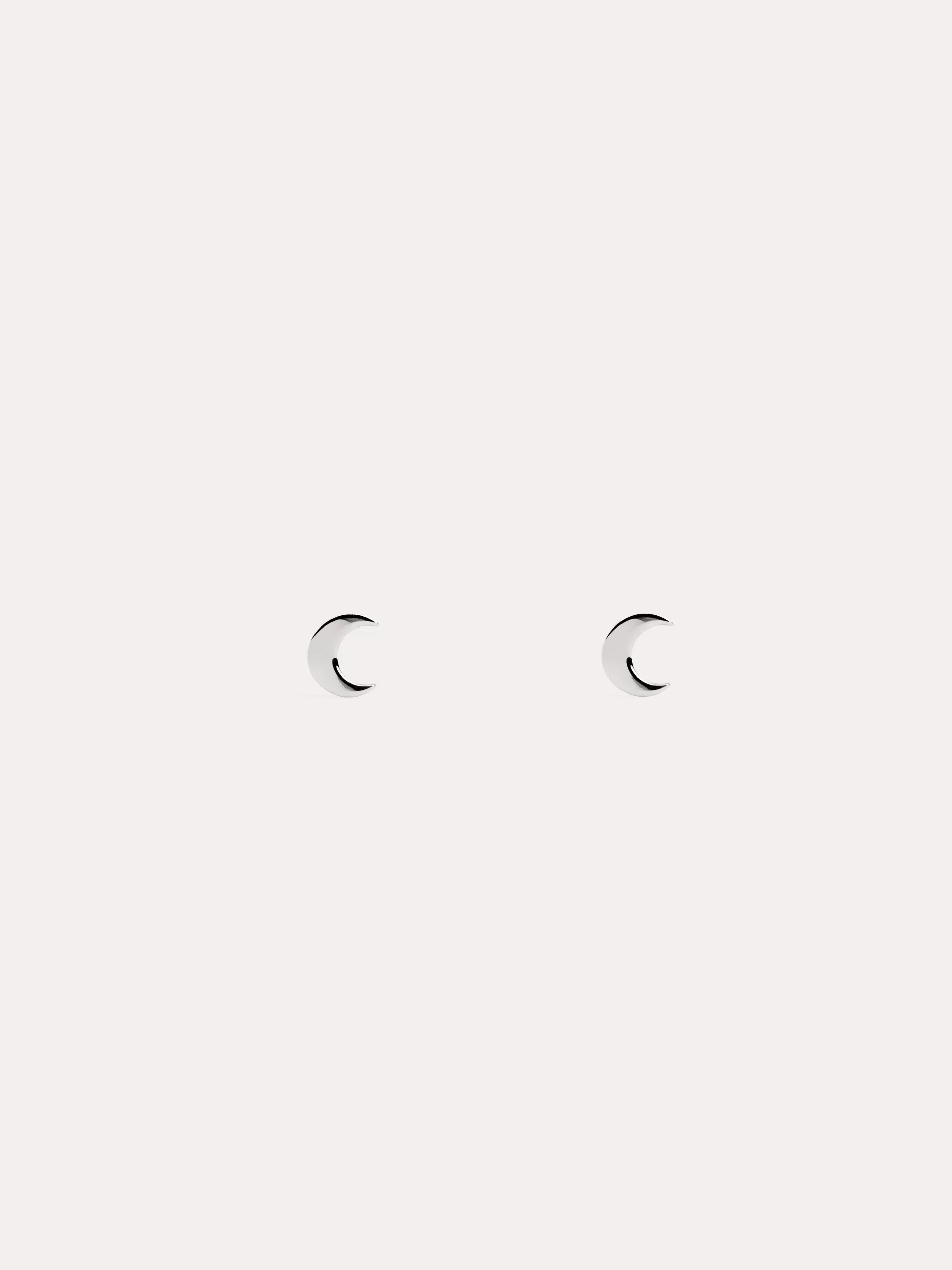 SINGULARU Pendientes Kids Moon Plata- Pendientes De Rosca