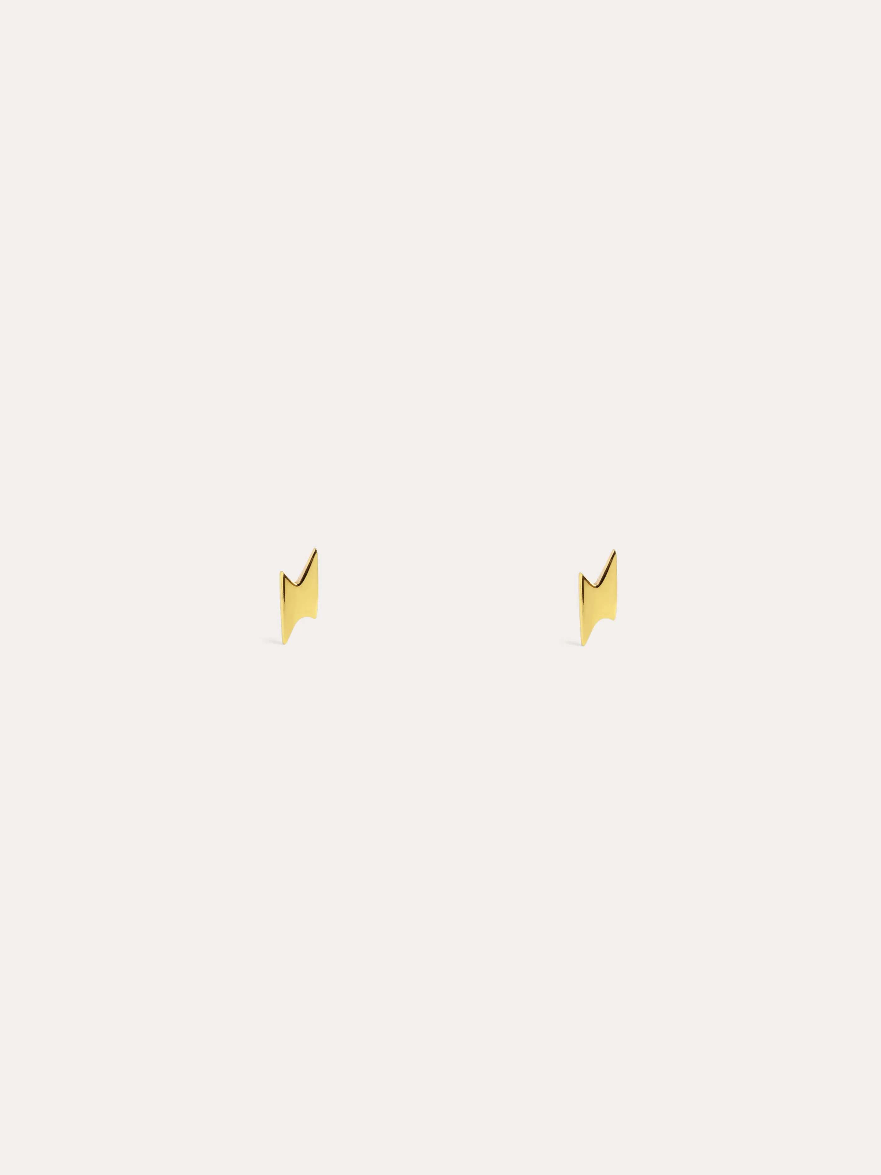 SINGULARU Pendientes Kids Rayo Plata Bano Oro- Pendientes De Rosca