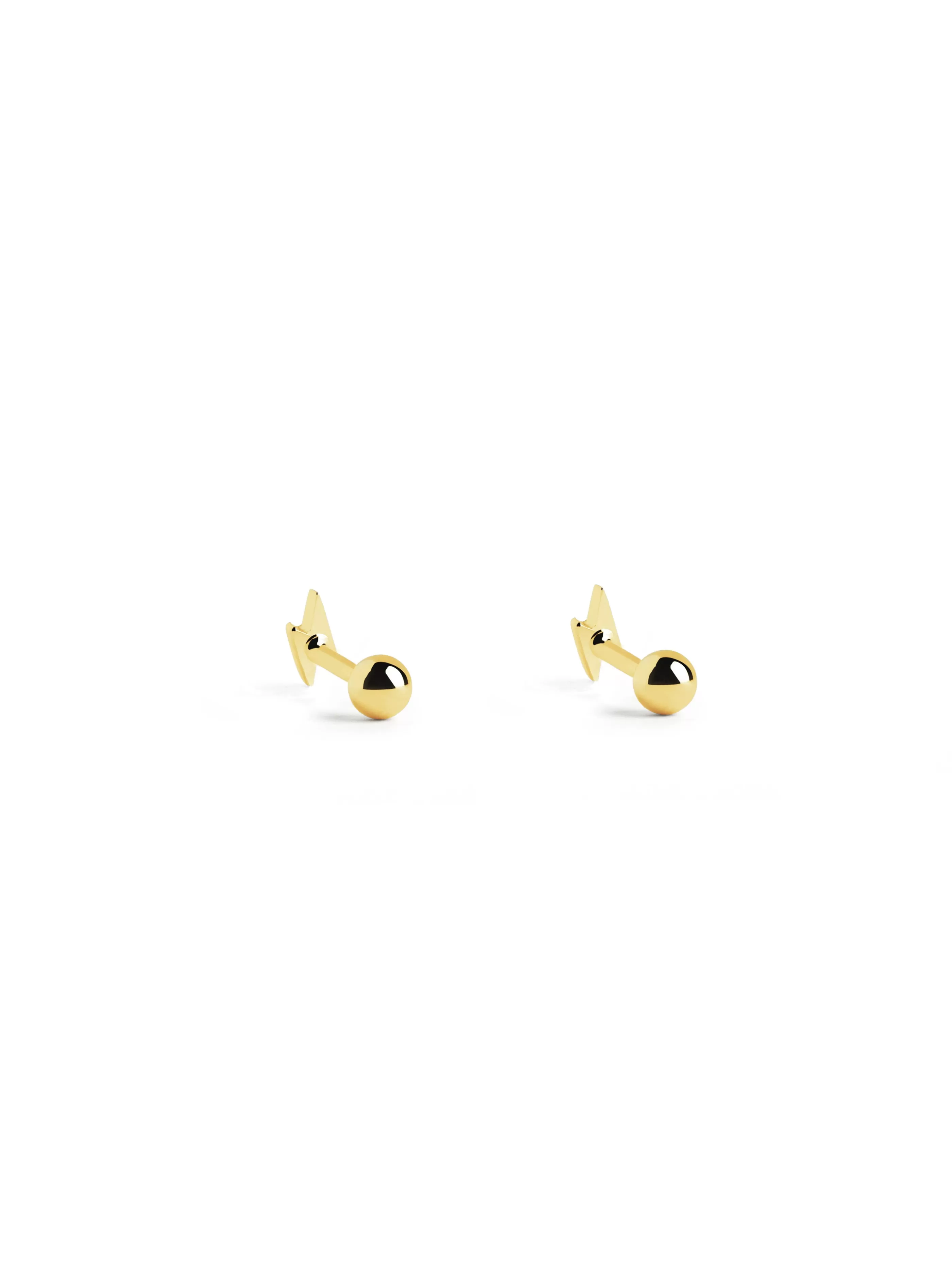 SINGULARU Pendientes Kids Rayo Plata Bano Oro- Pendientes De Rosca